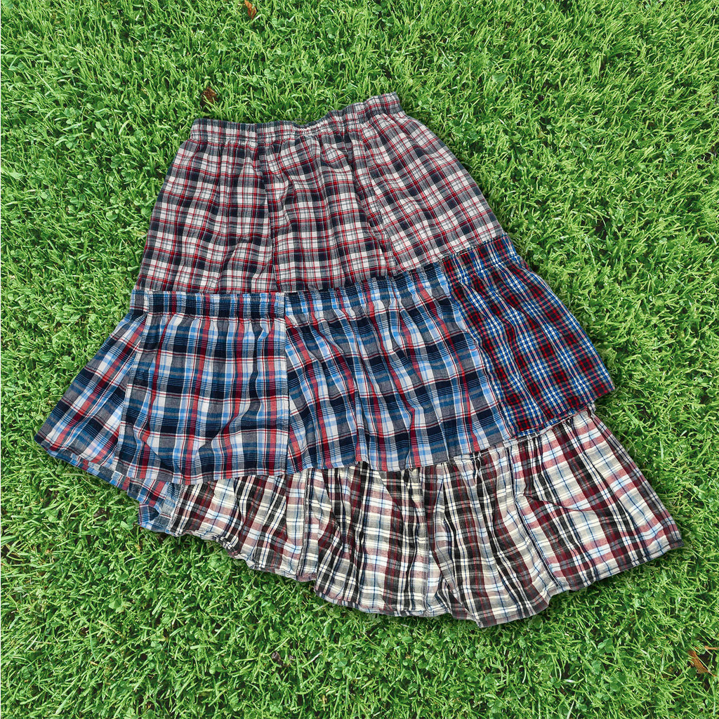 Americana Tiered Boxer Skirt Midi