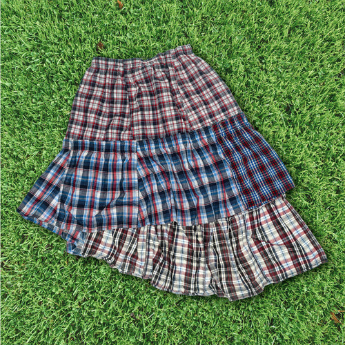 Americana Tiered Boxer Skirt Midi