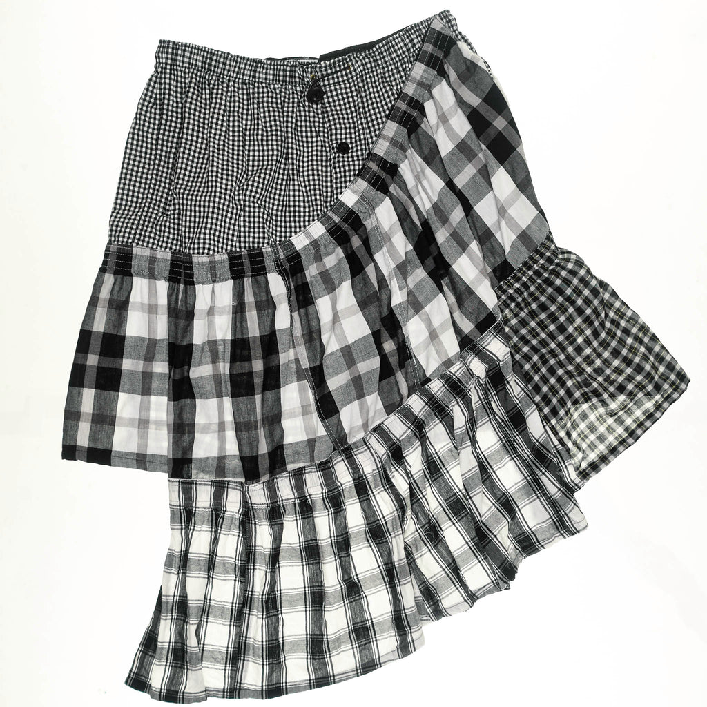 Black & White Asymmetric Boxer Skirt