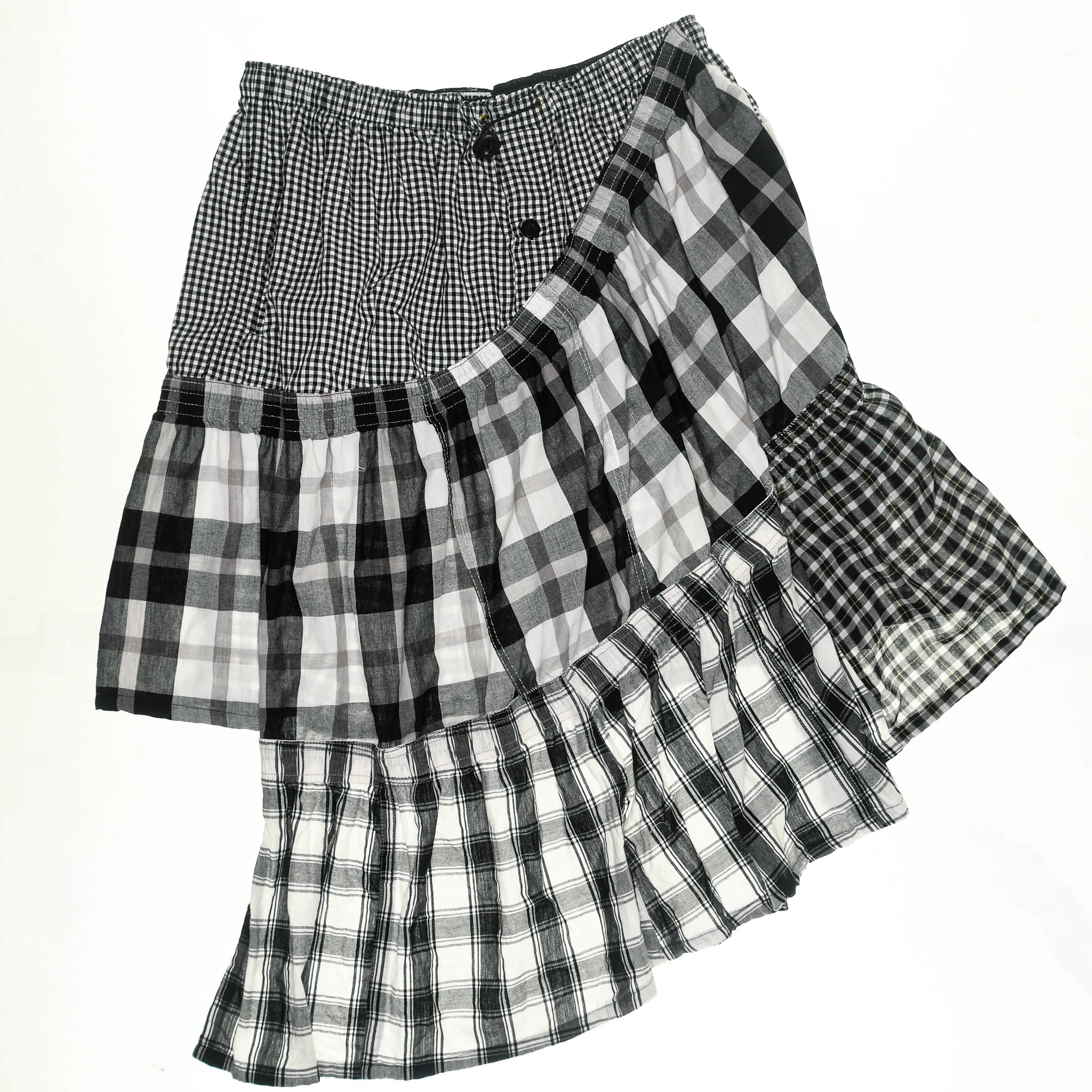 Black & White Asymmetric Boxer Skirt