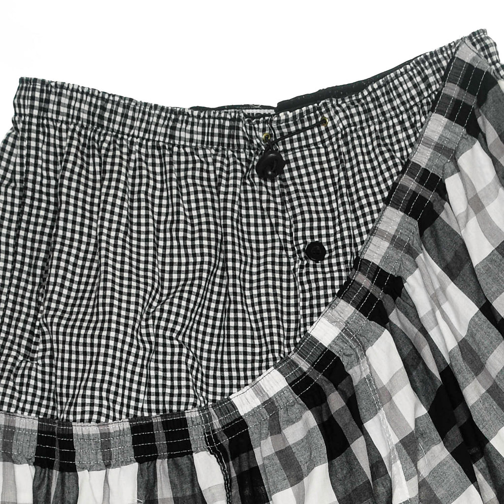 Black & White Asymmetric Boxer Skirt