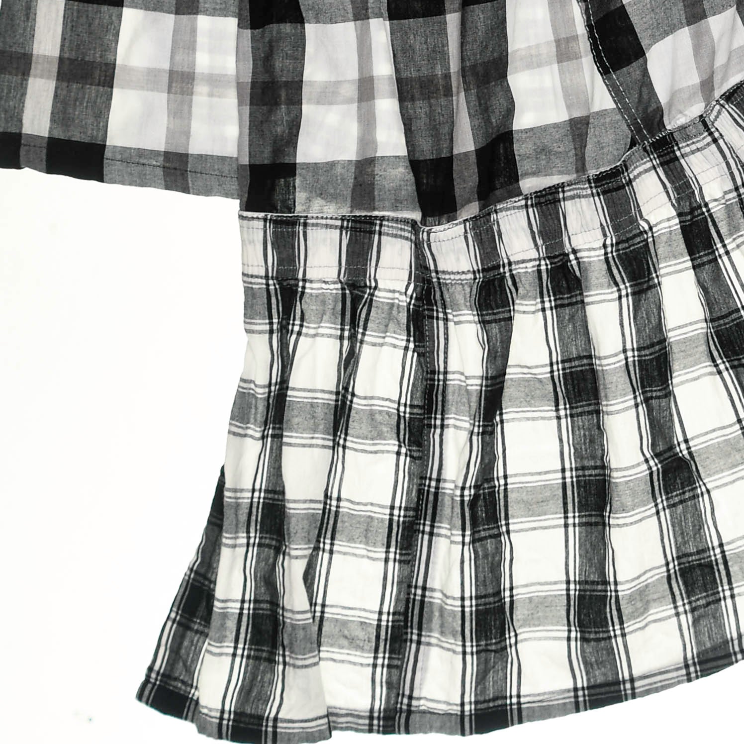 Black & White Asymmetric Boxer Skirt