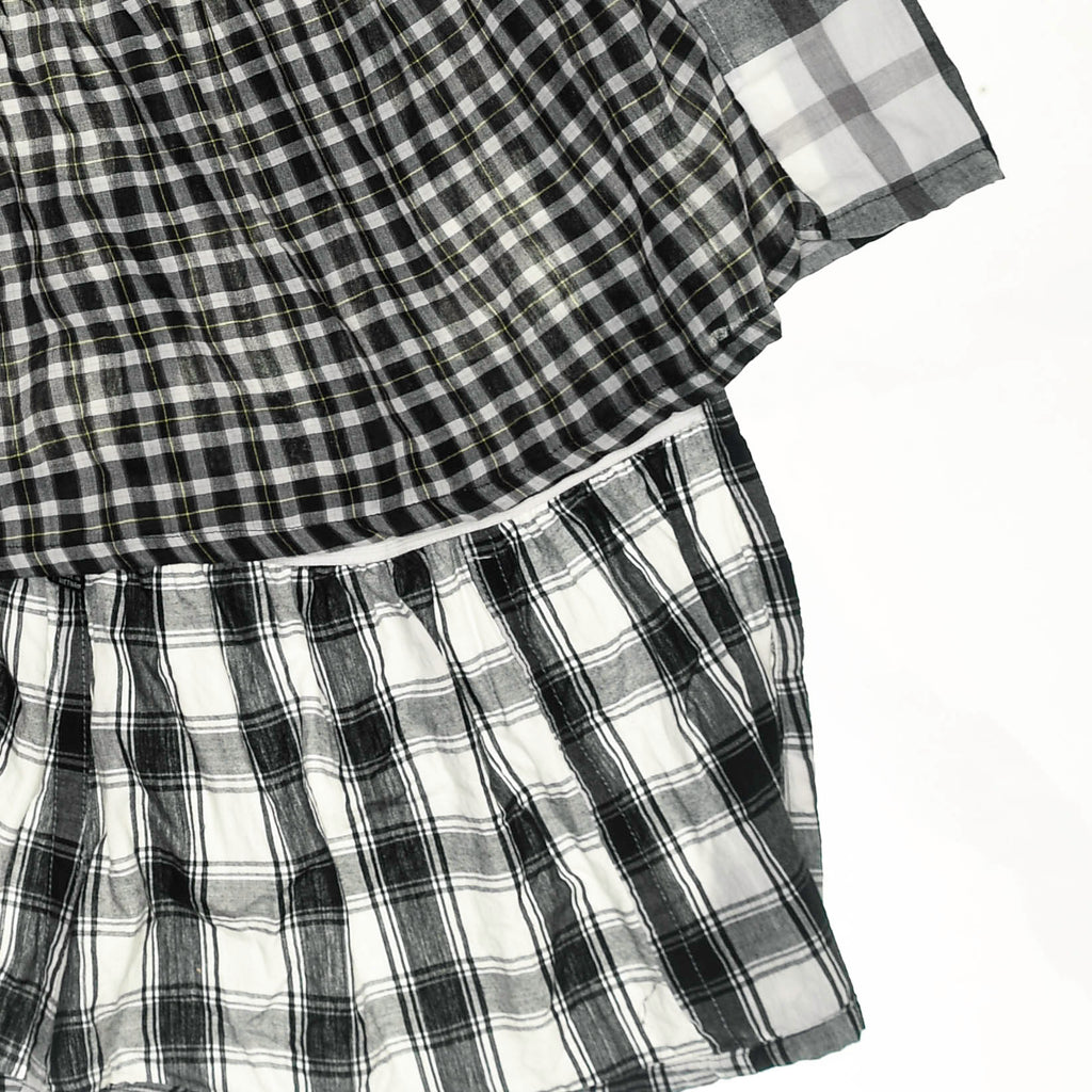 Black & White Asymmetric Boxer Skirt