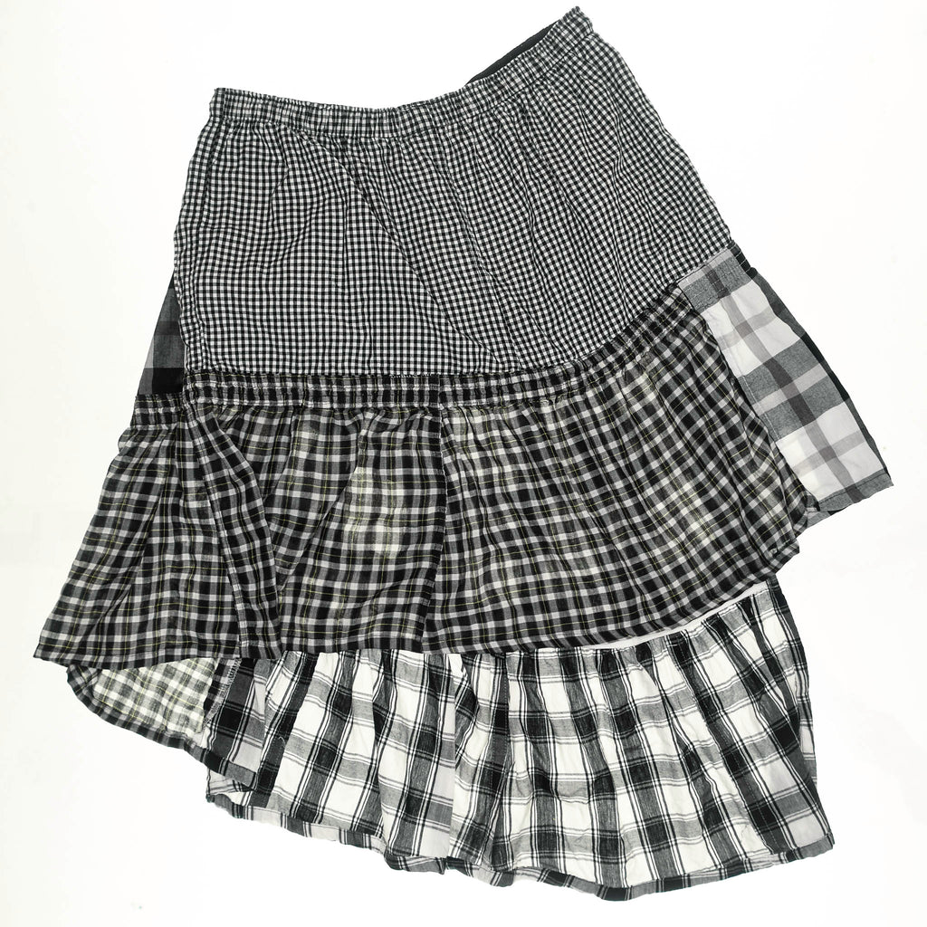 Black & White Asymmetric Boxer Skirt