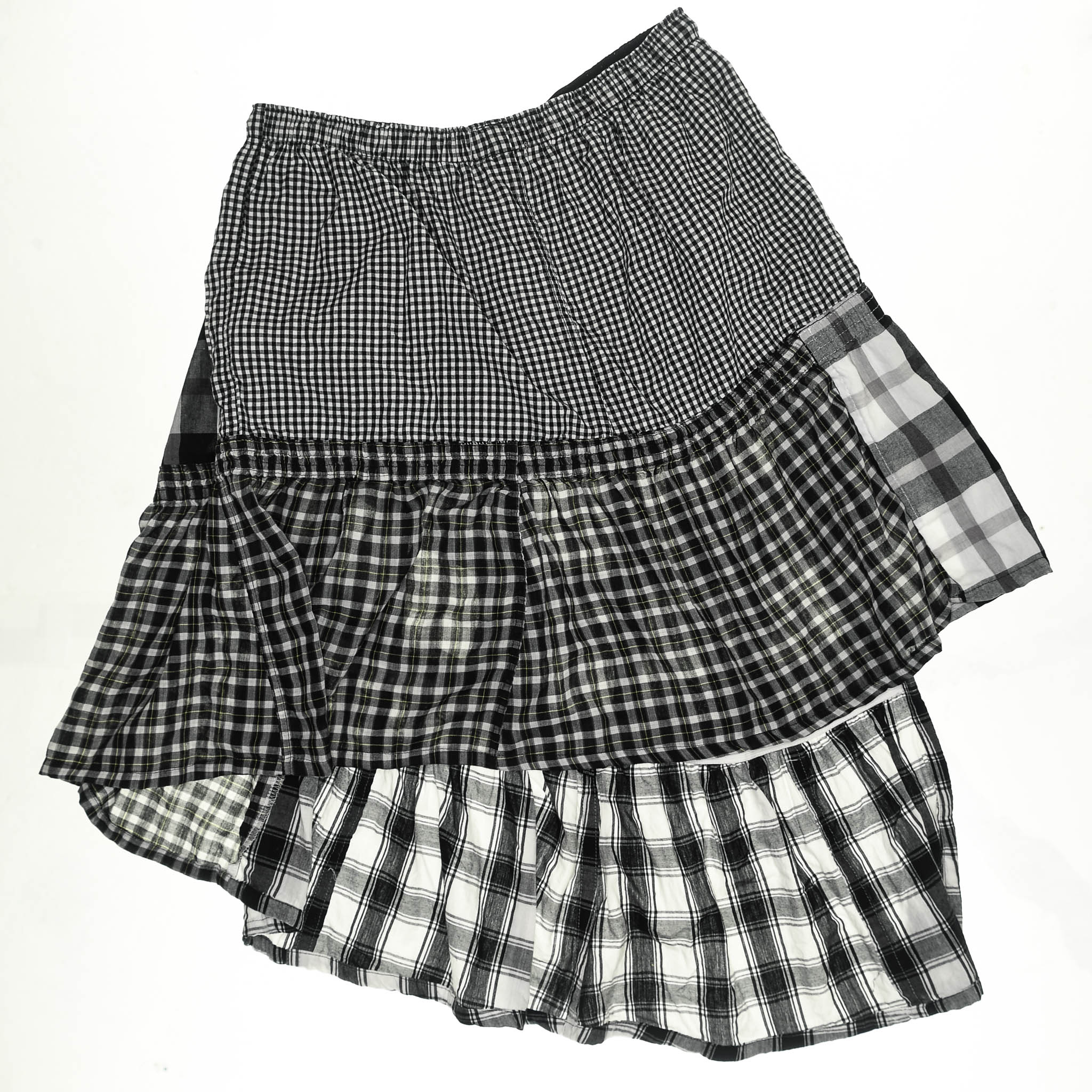 Black & White Asymmetric Boxer Skirt