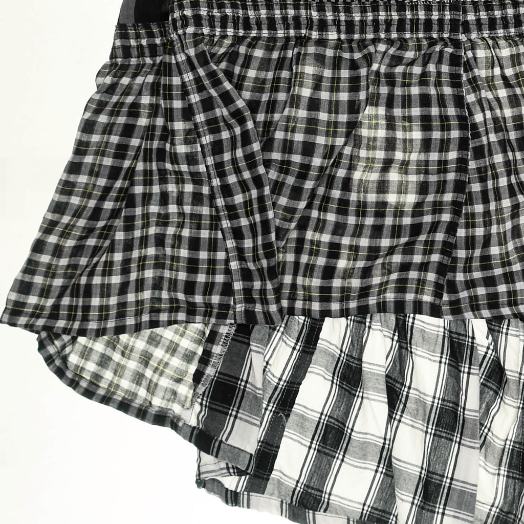 Black & White Asymmetric Boxer Skirt