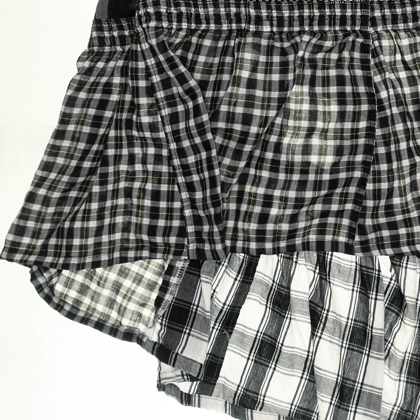 Black & White Asymmetric Boxer Skirt