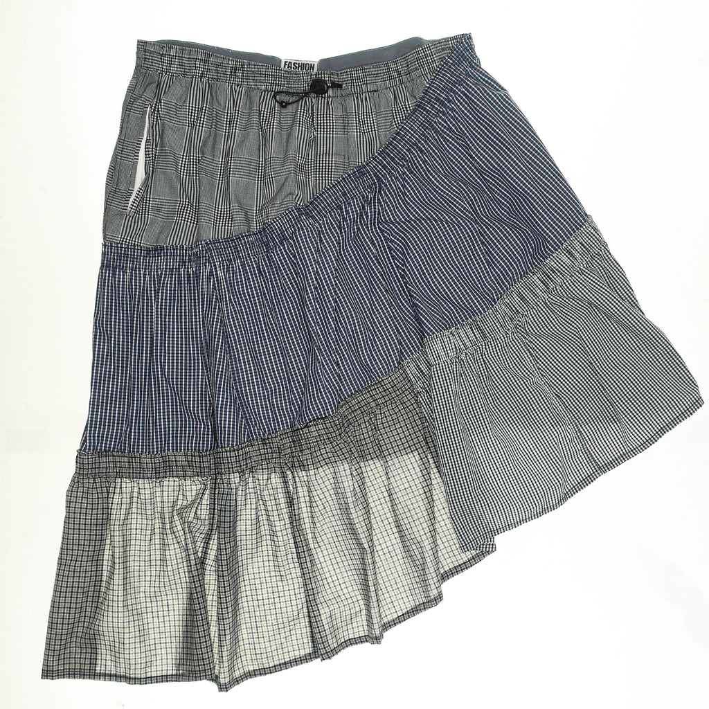 Gray Boxer Skirt Mid Length