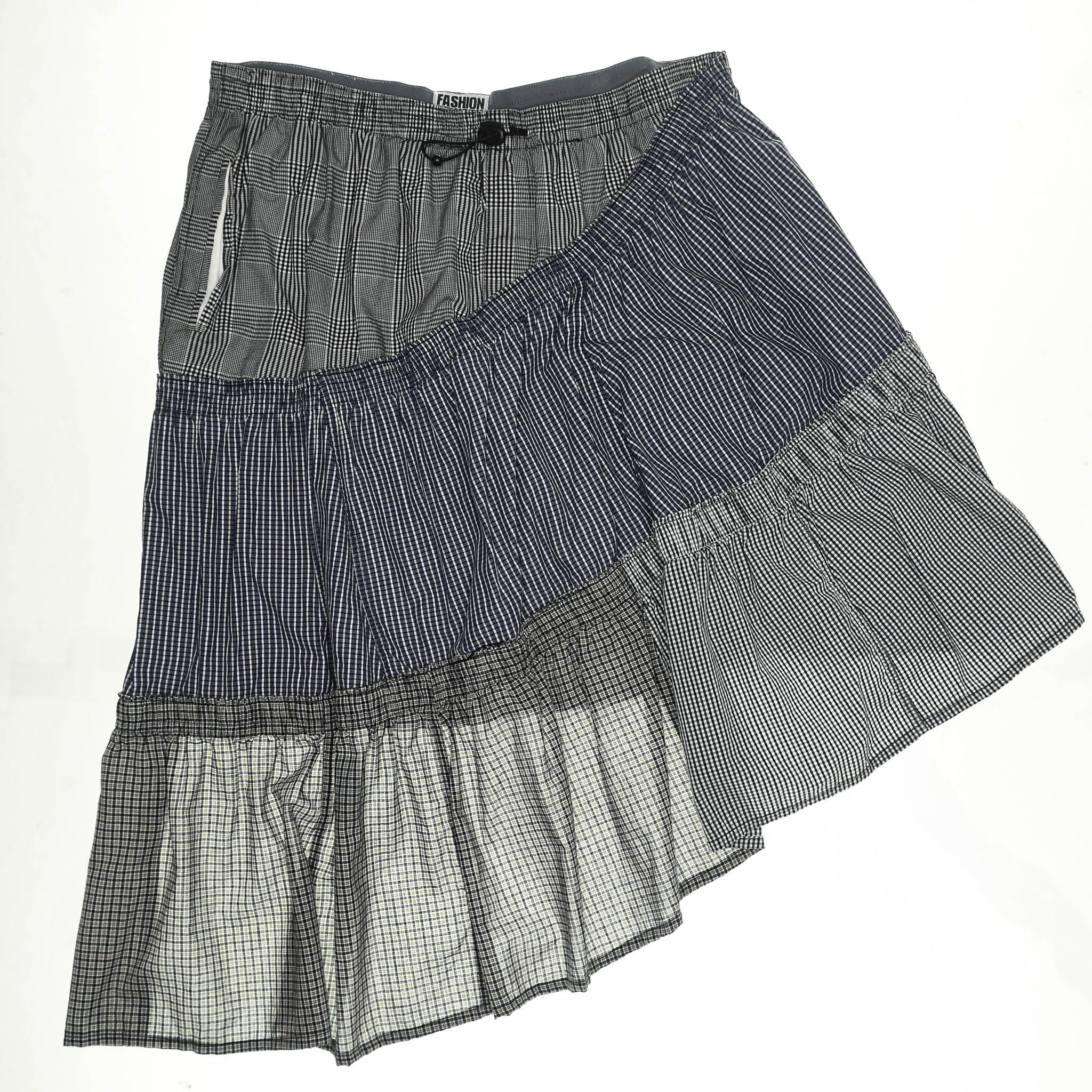 Gray Boxer Skirt Mid Length