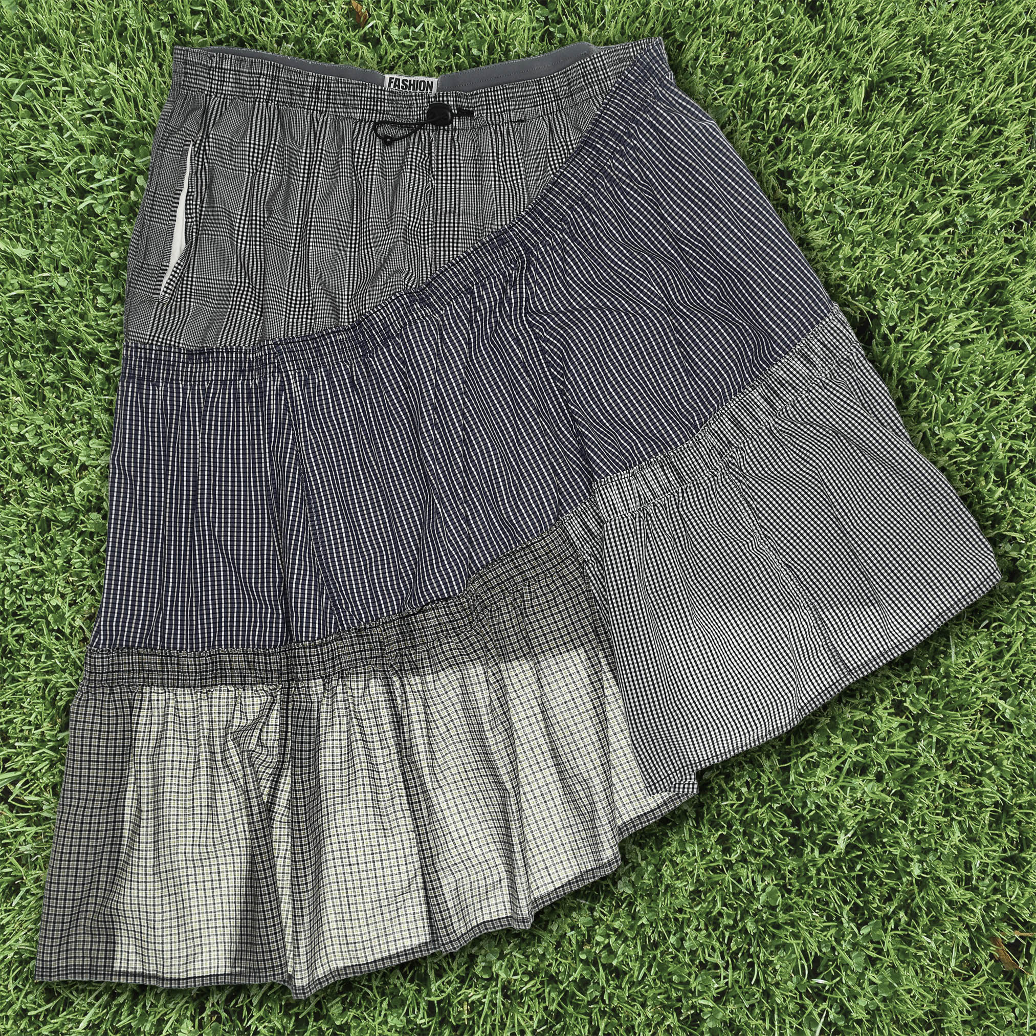 Gray Boxer Skirt Mid Length