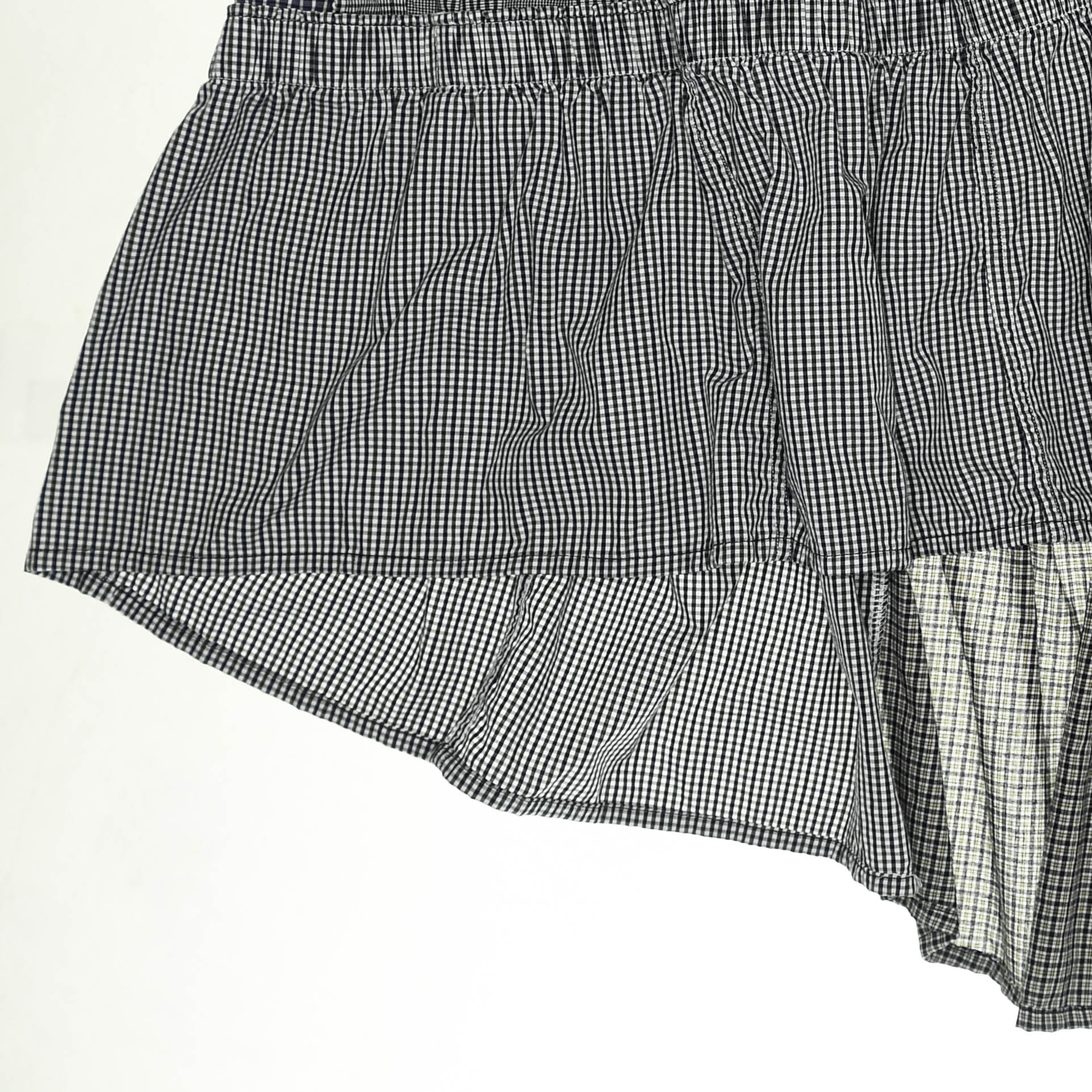 Gray Boxer Skirt Mid Length