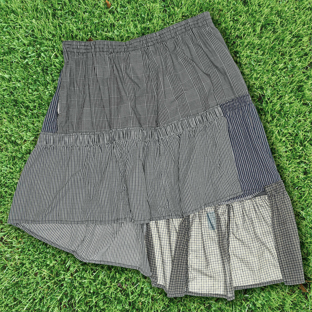 Gray Boxer Skirt Mid Length
