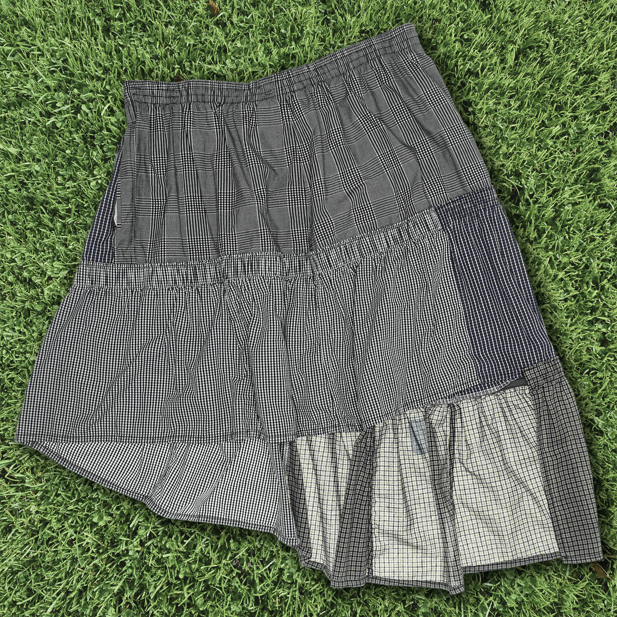 Gray Boxer Skirt Mid Length