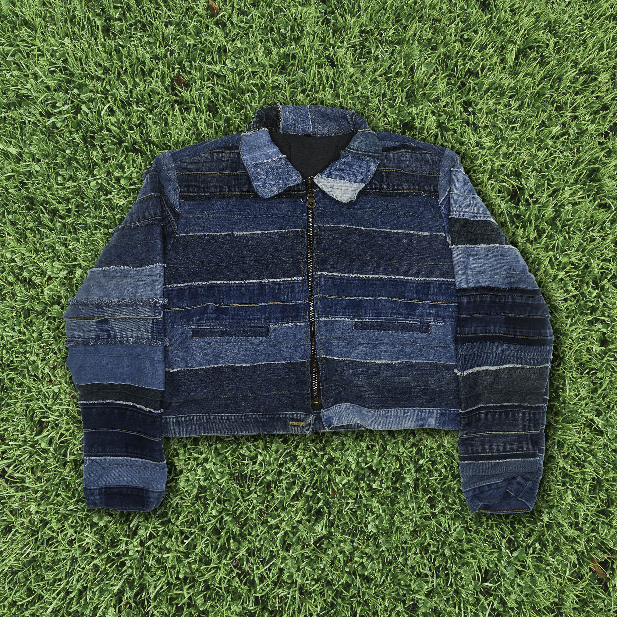 Mixed Denim Strata Jacket
