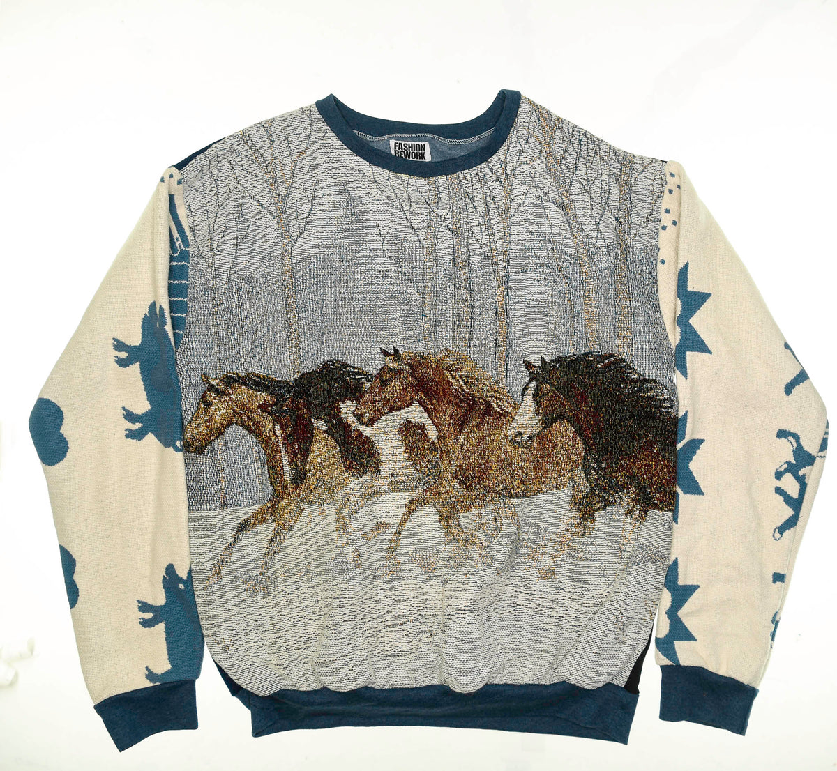 Winter Horses Full Tapestry Panel Pullover