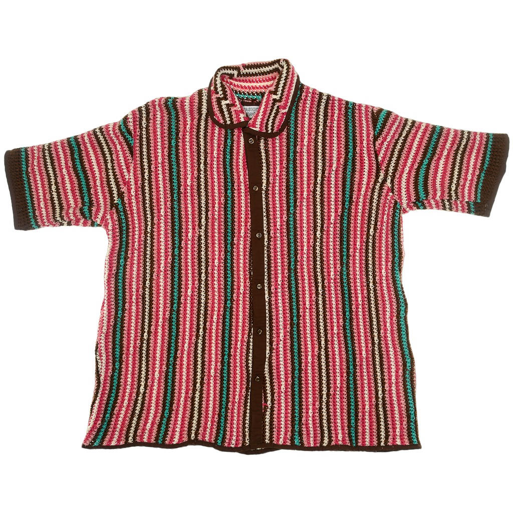 Retro Crochet Collared Blouse