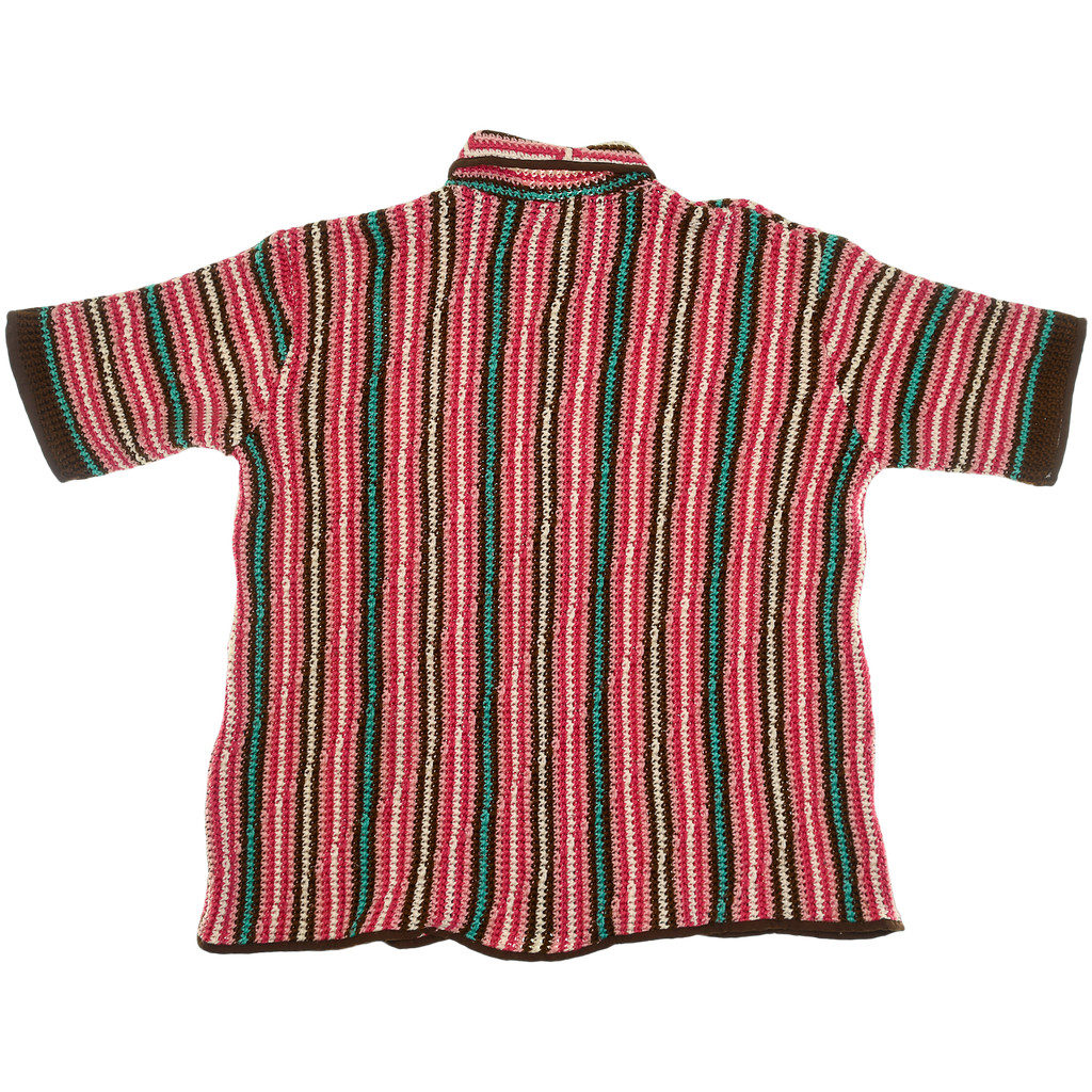 Retro Crochet Collared Blouse