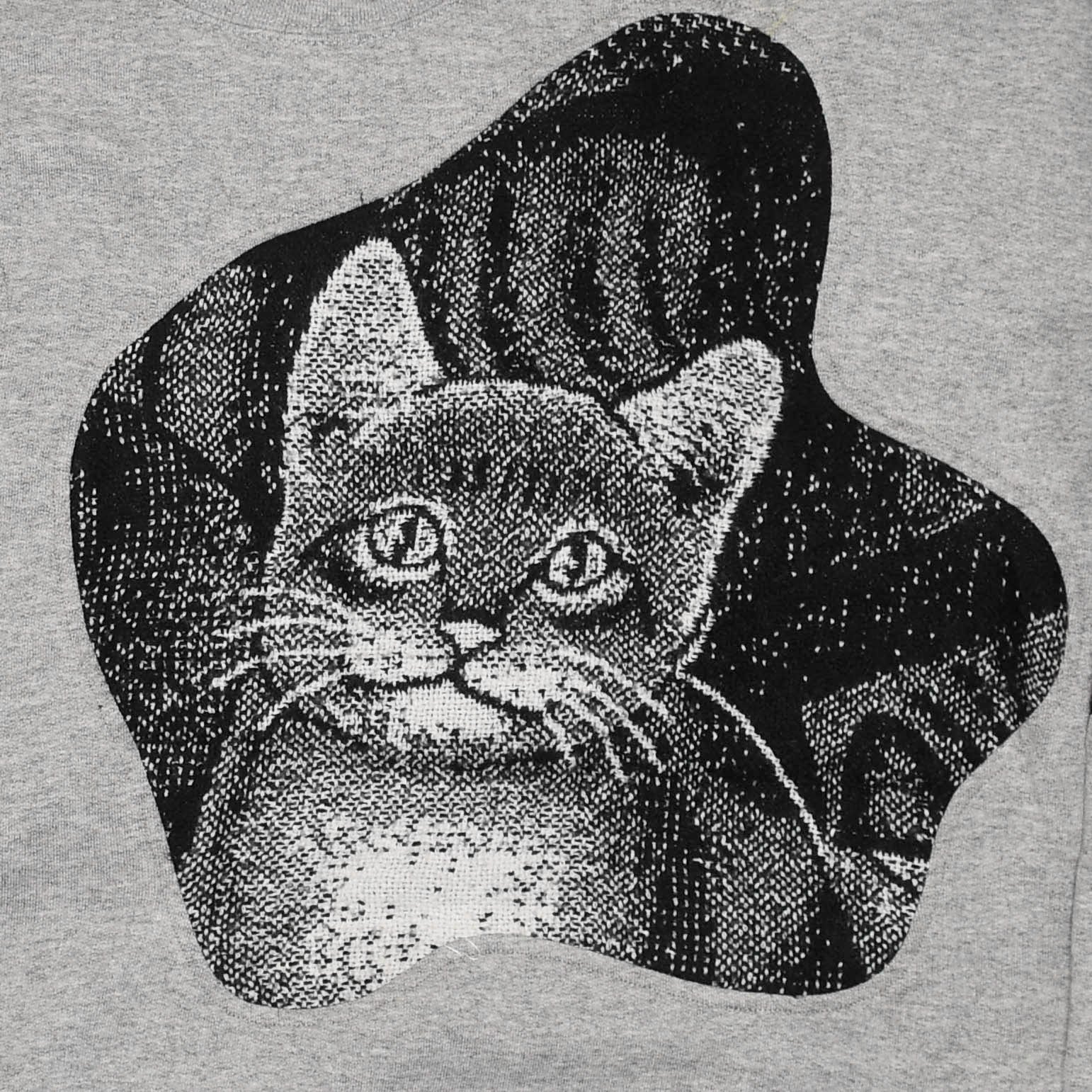 Black & White Cat Amoeba Tapestry Pullover