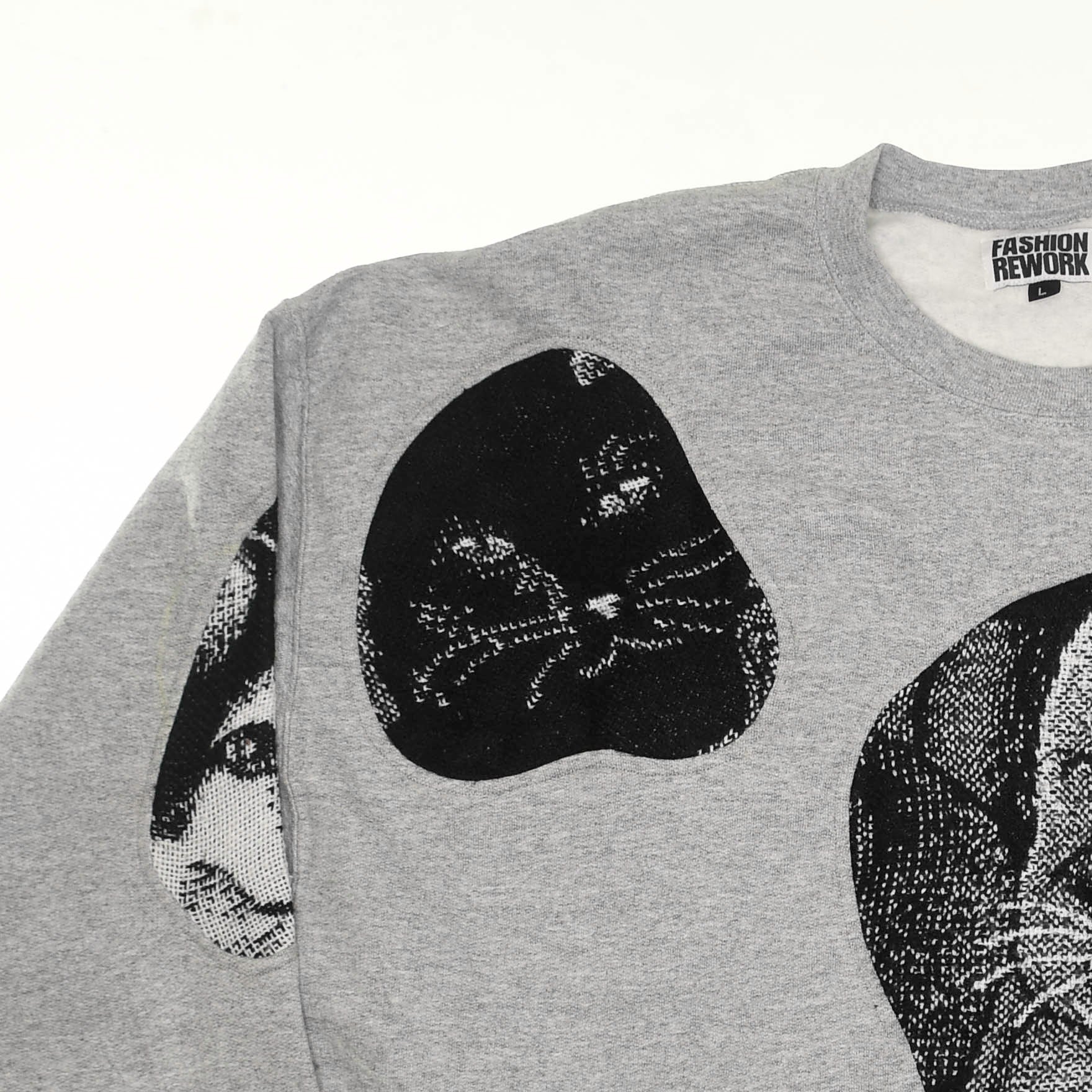 Black & White Cat Amoeba Tapestry Pullover