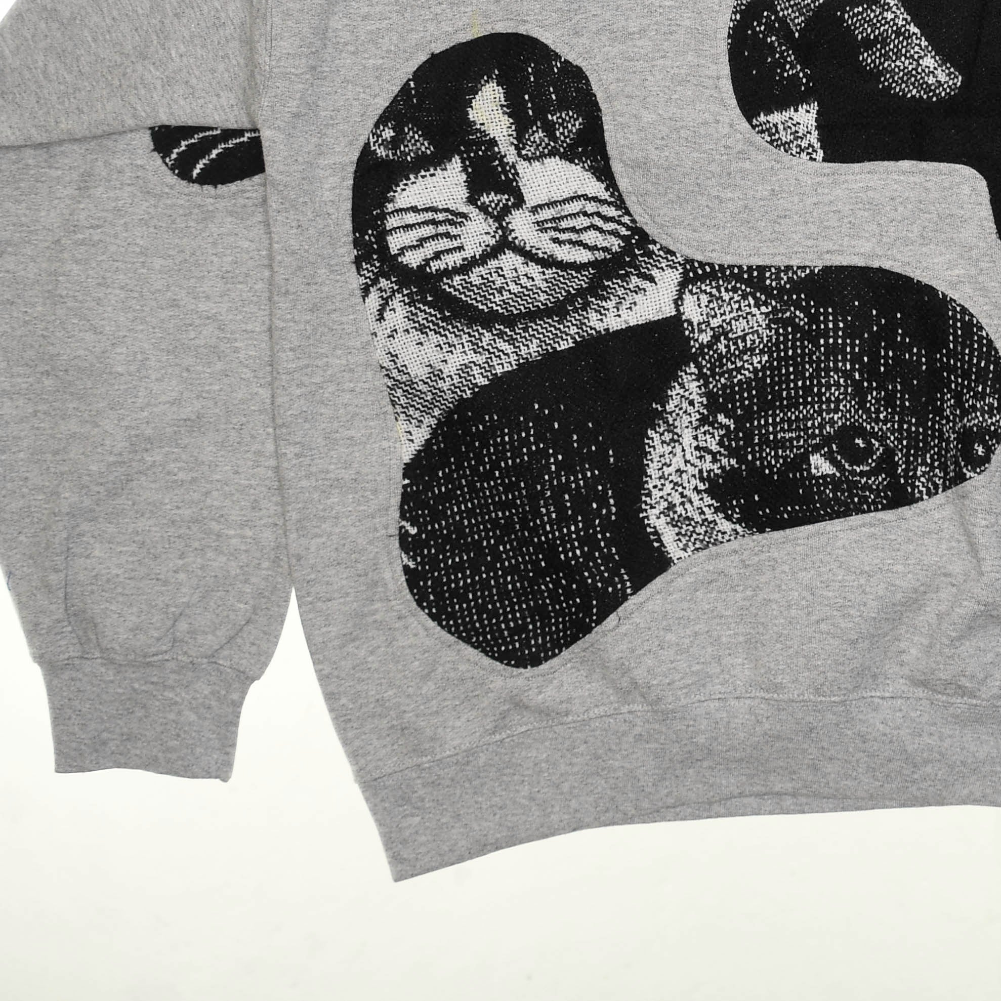 Black & White Cat Amoeba Tapestry Pullover