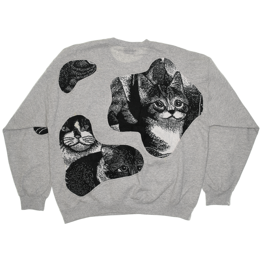 Black & White Cat Amoeba Tapestry Pullover