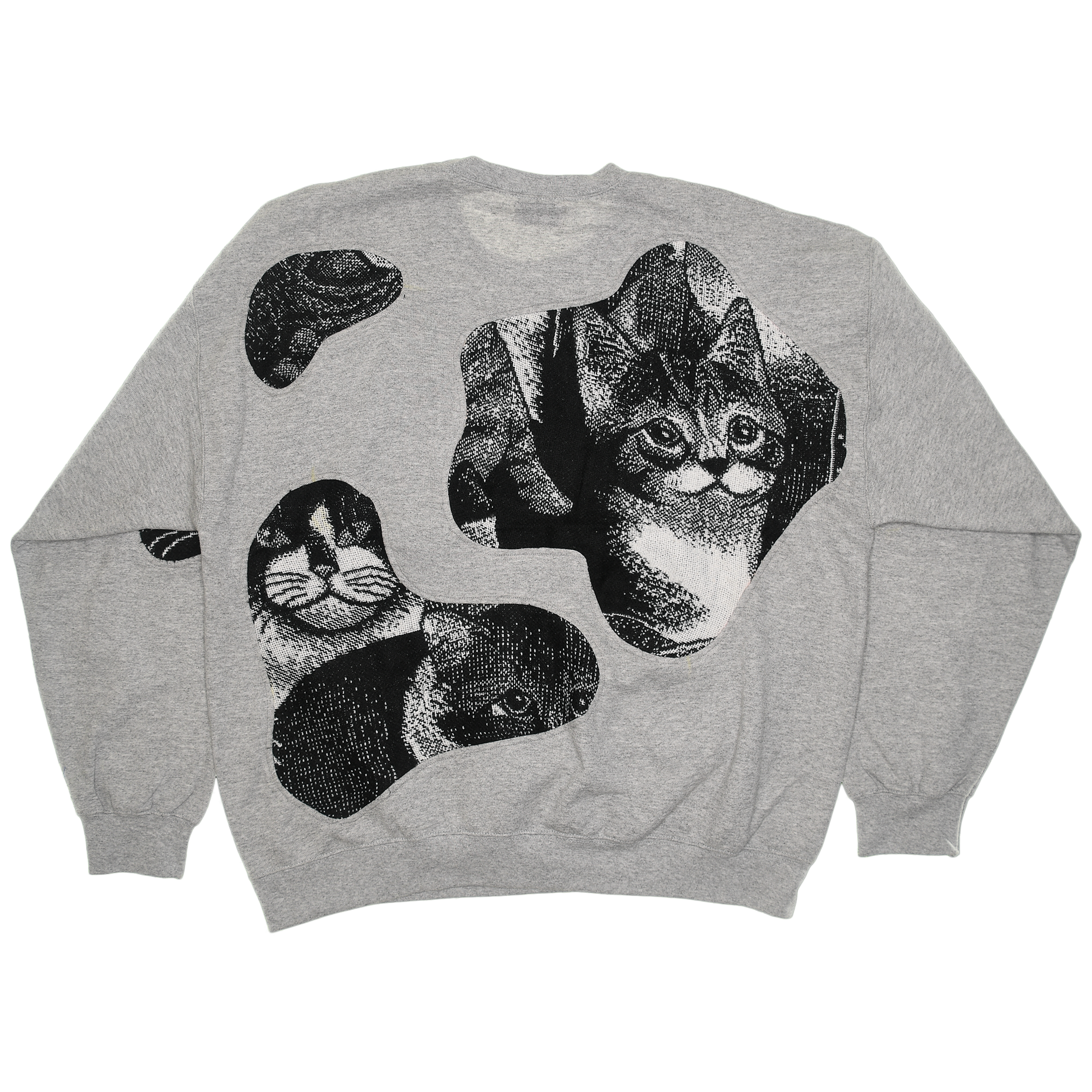 Black & White Cat Amoeba Tapestry Pullover