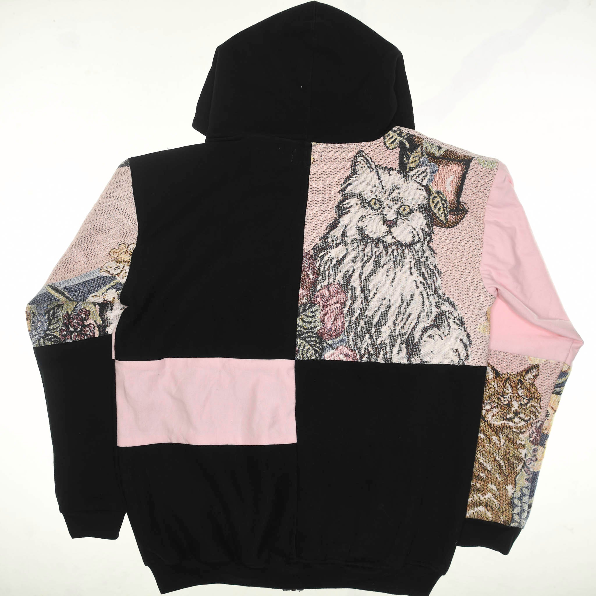 Classic Cats Patchwork Tapestry Zip Up Hoodie