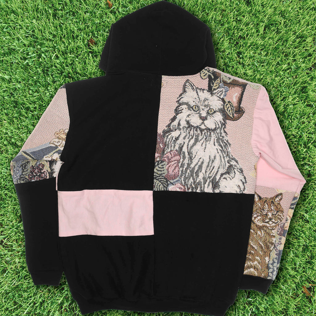 Classic Cats Patchwork Tapestry Zip Up Hoodie
