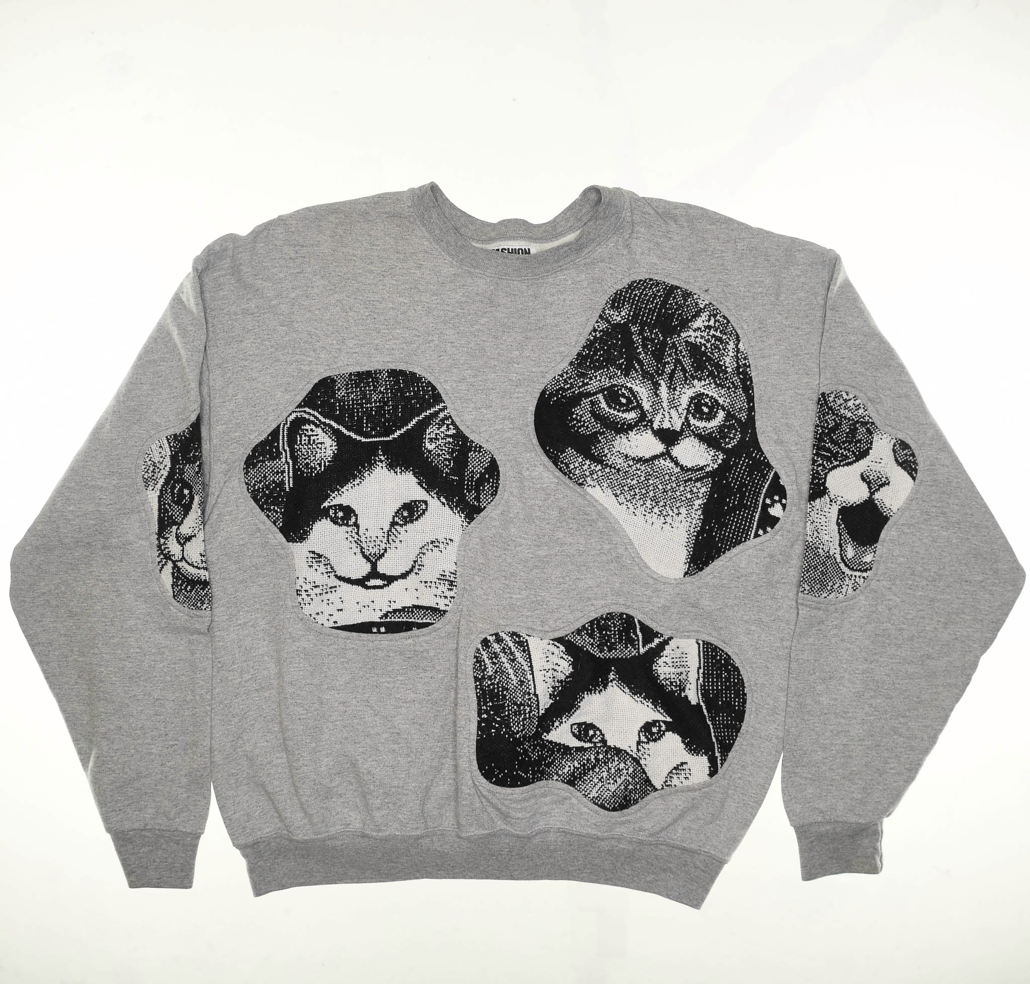 Black & White Kitten Amoeba Tapestry Pullover