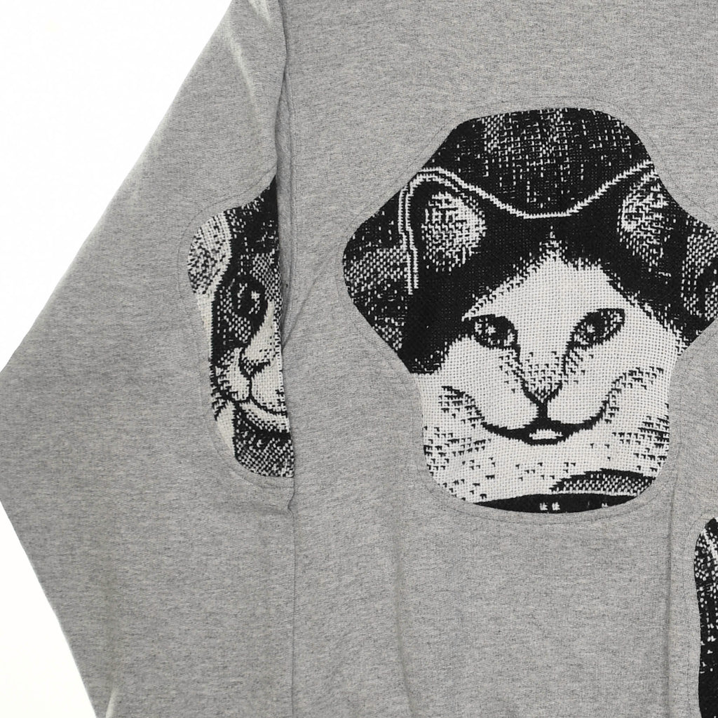 Black & White Kitten Amoeba Tapestry Pullover