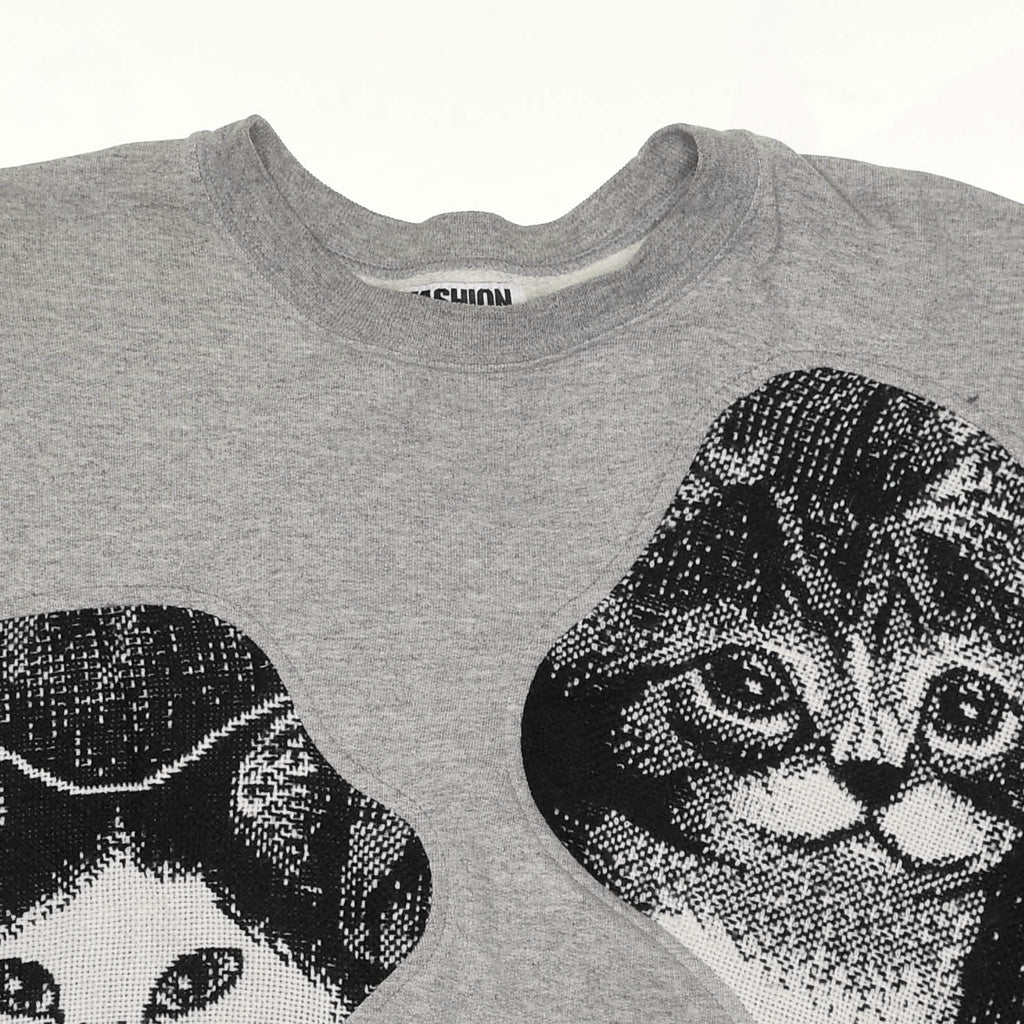 Black & White Kitten Amoeba Tapestry Pullover