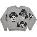 Black & White Kitten Amoeba Tapestry Pullover