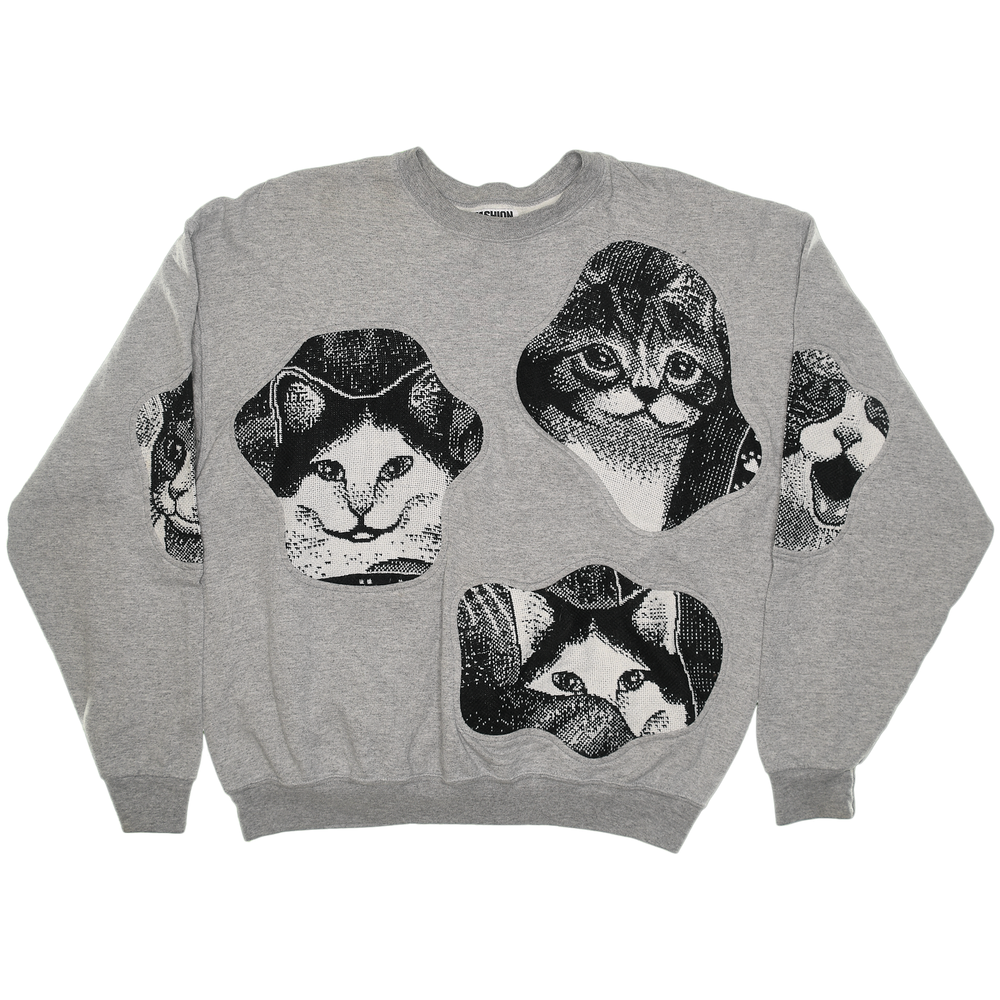 Black & White Kitten Amoeba Tapestry Pullover