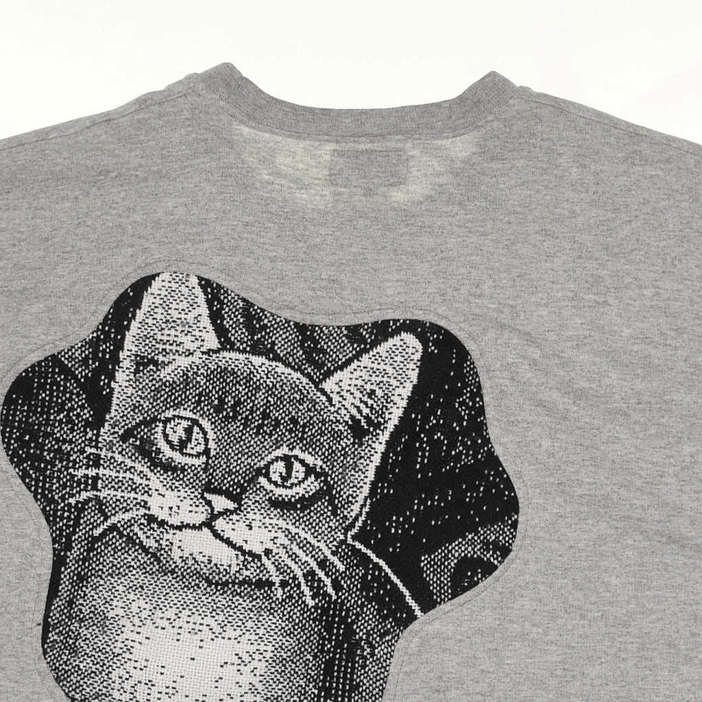 Black & White Kitten Amoeba Tapestry Pullover