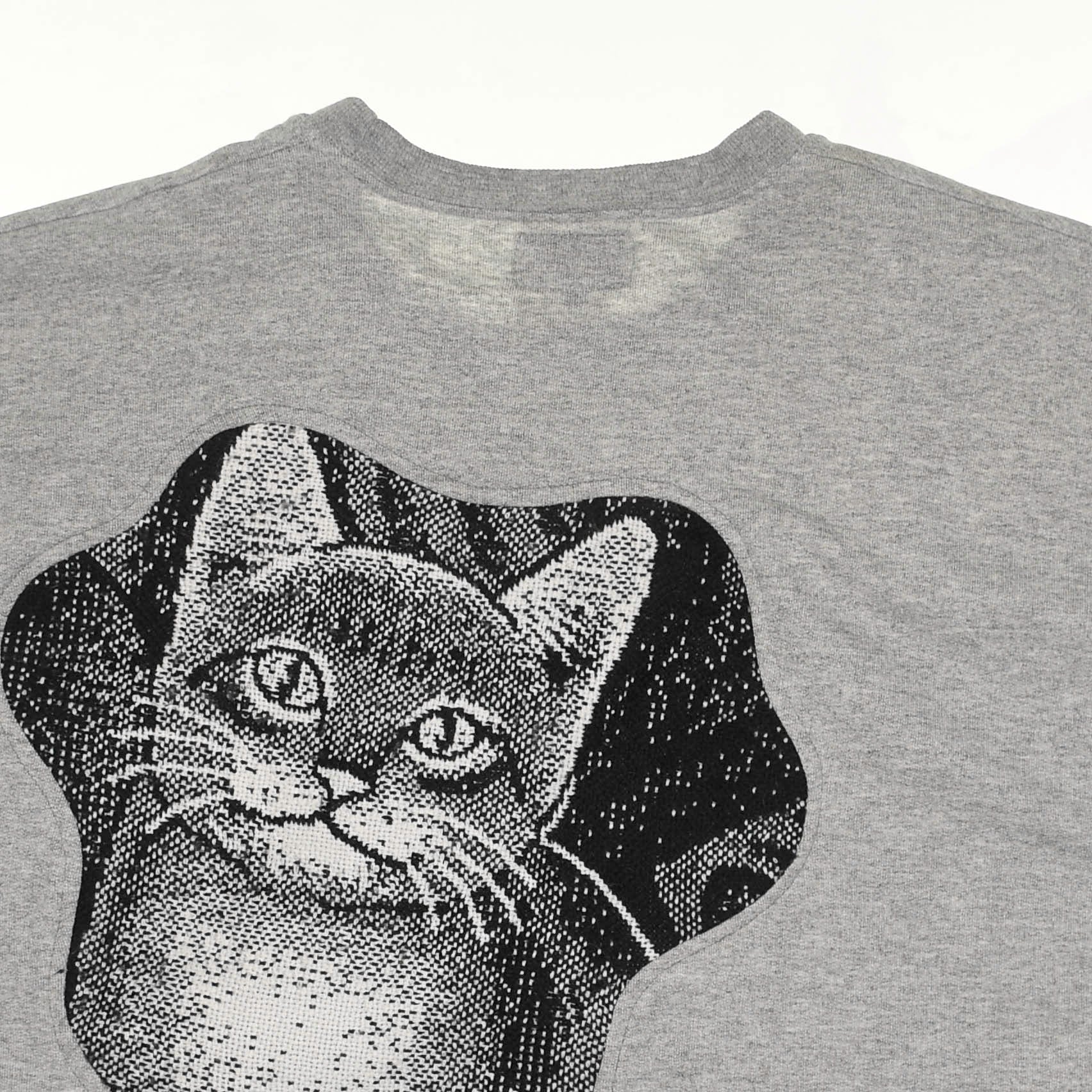 Black & White Kitten Amoeba Tapestry Pullover