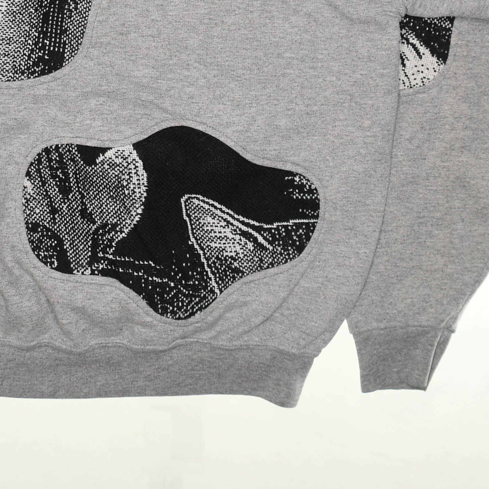 Black & White Kitten Amoeba Tapestry Pullover
