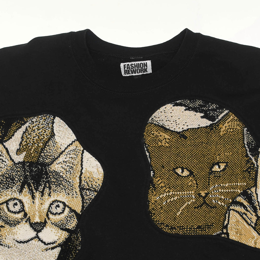 Brown Cat Amoeba Tapestry Pullover