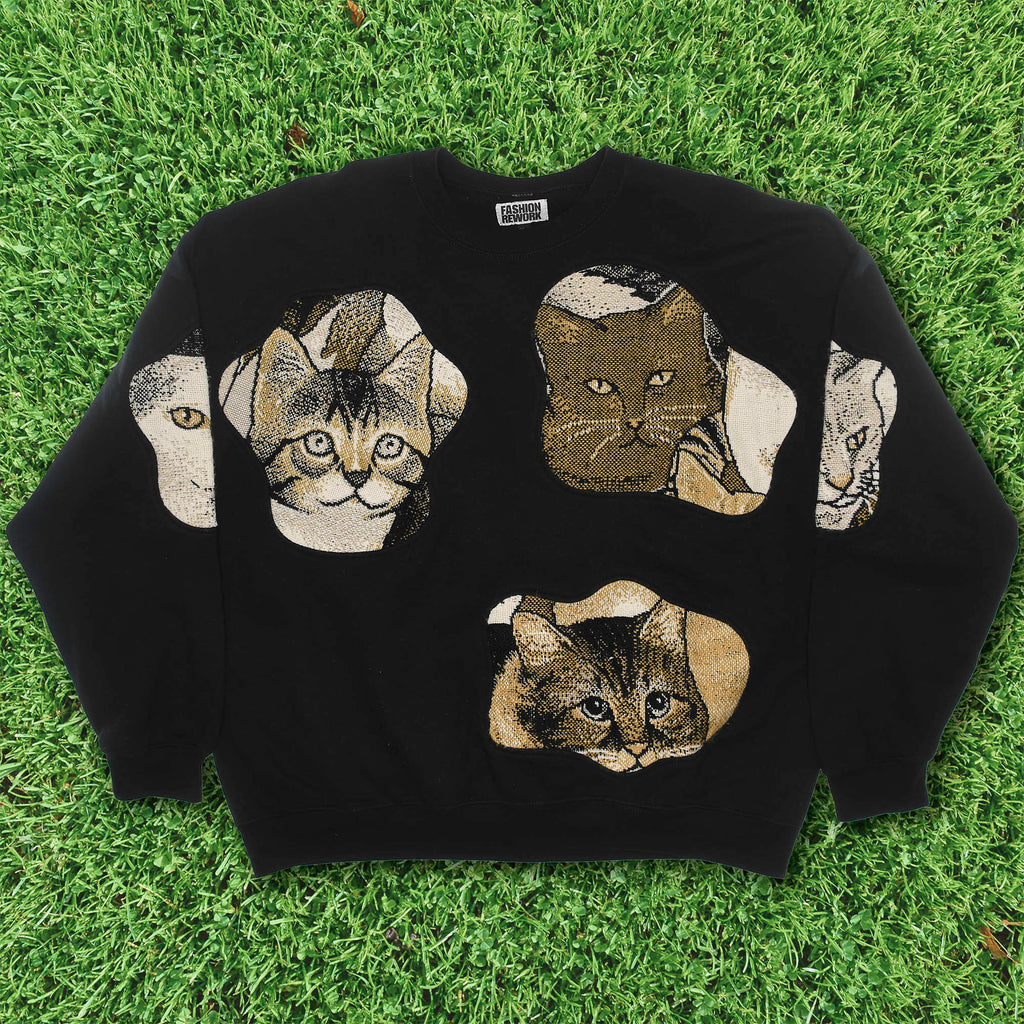 Brown Cat Amoeba Tapestry Pullover