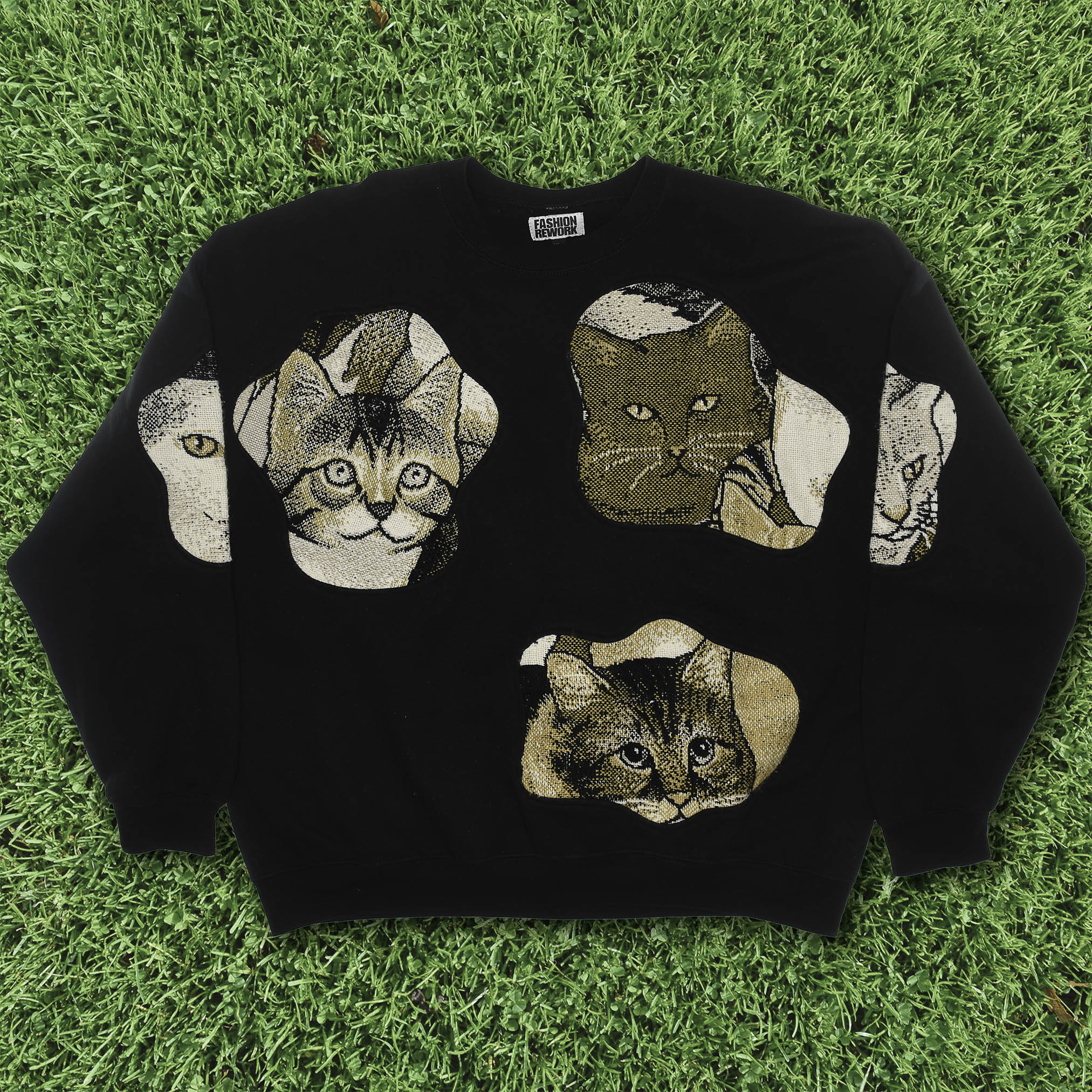 Brown Cat Amoeba Tapestry Pullover