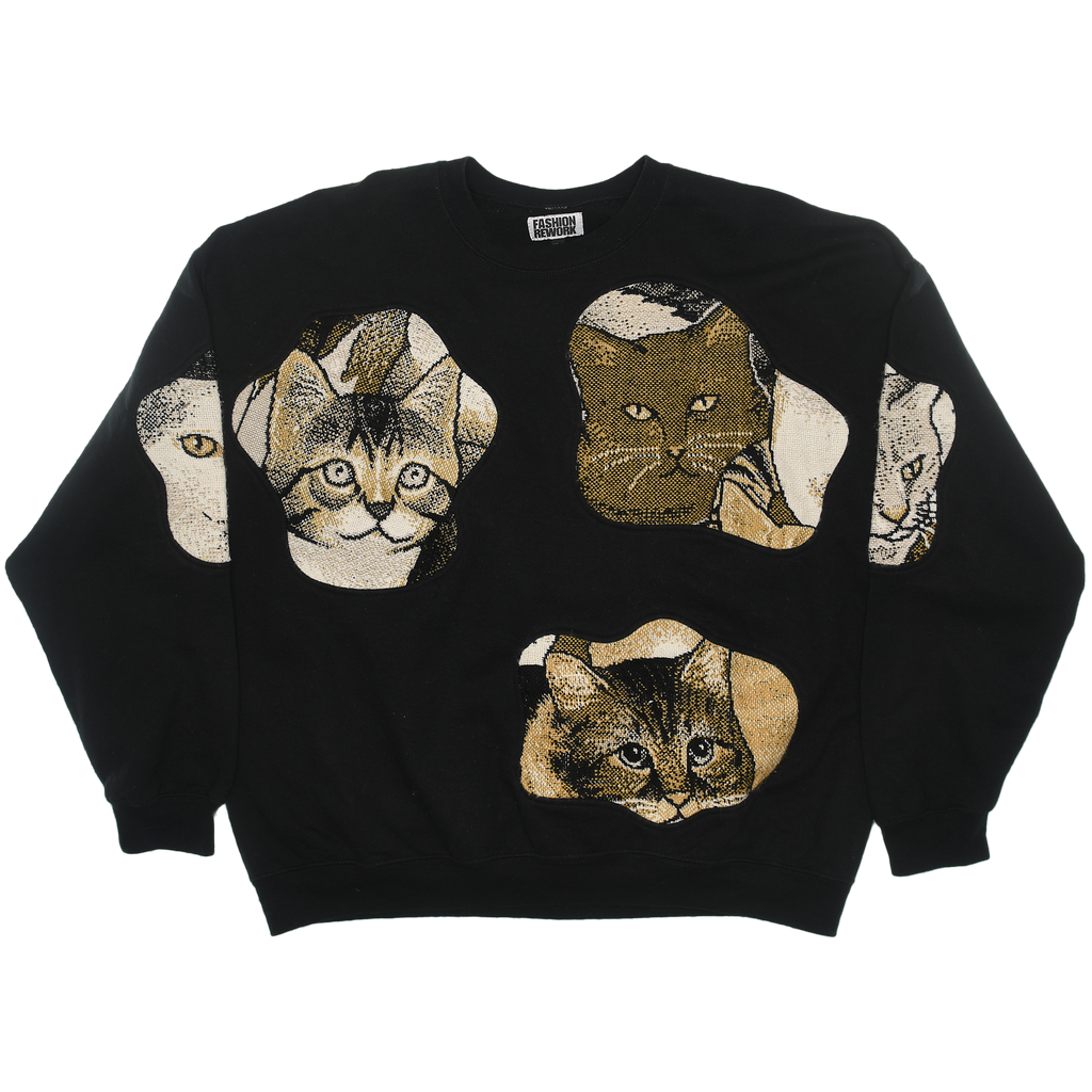 Brown Cat Amoeba Tapestry Pullover