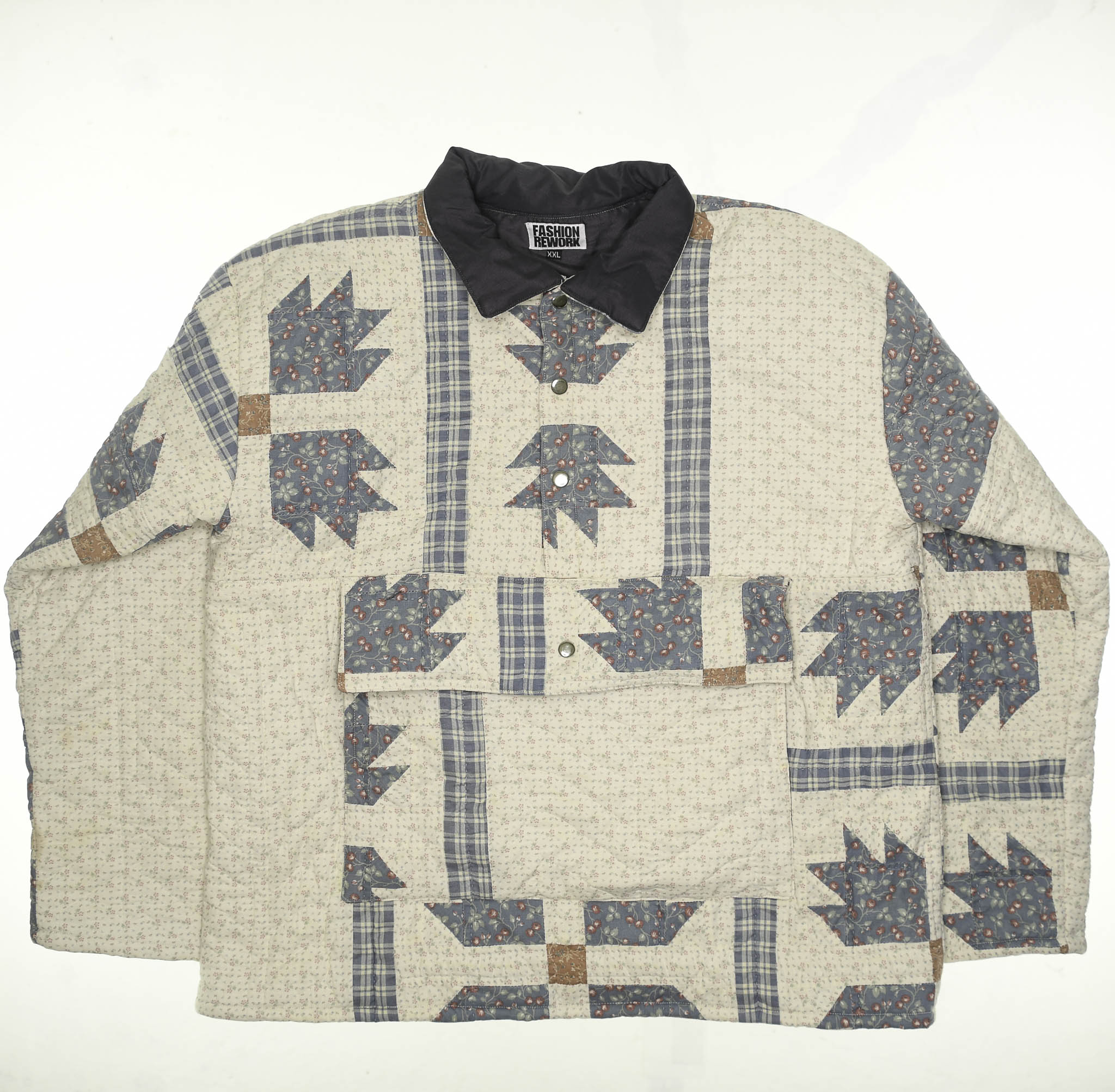 French Blue Trailblazer Quilt Pullover