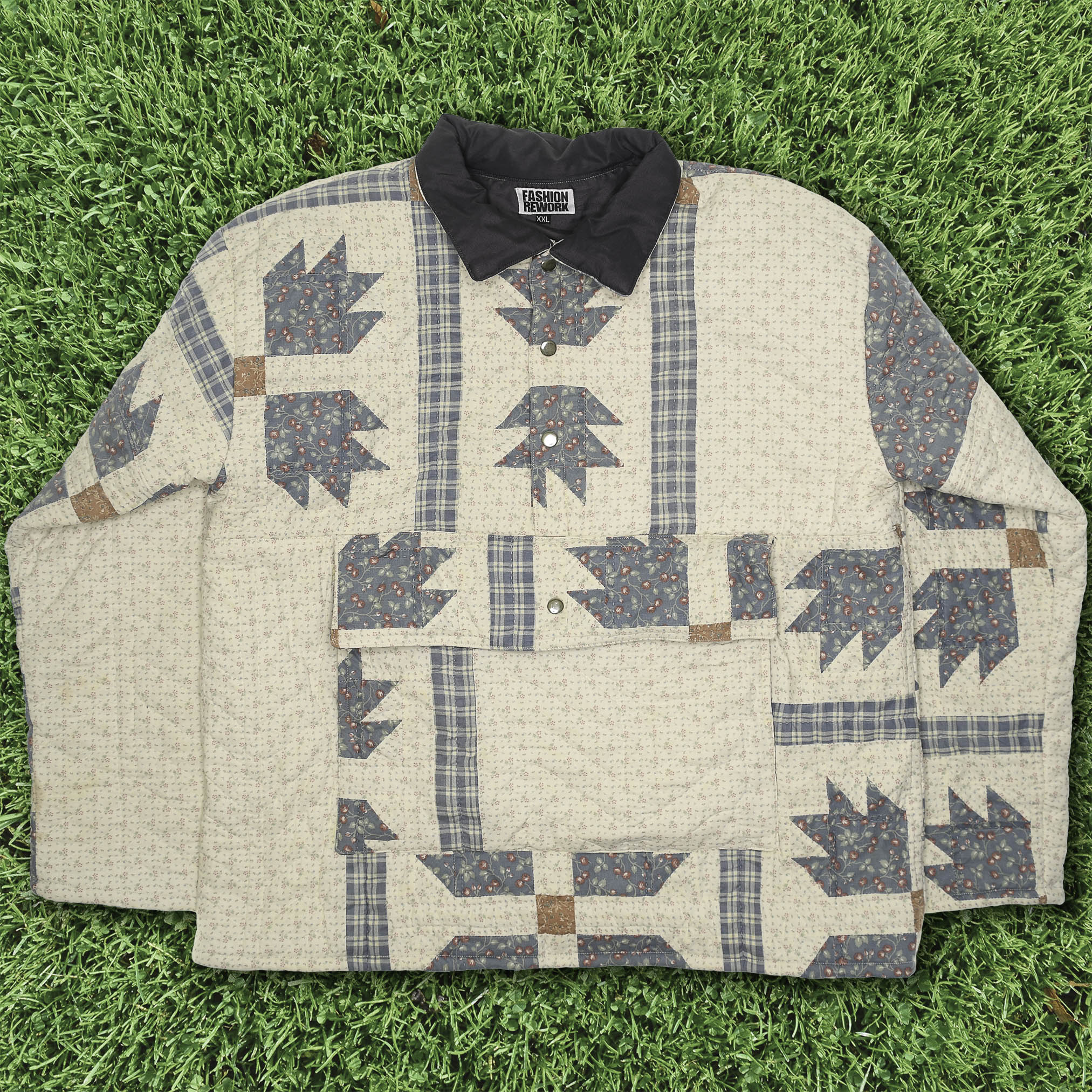 French Blue Trailblazer Quilt Pullover