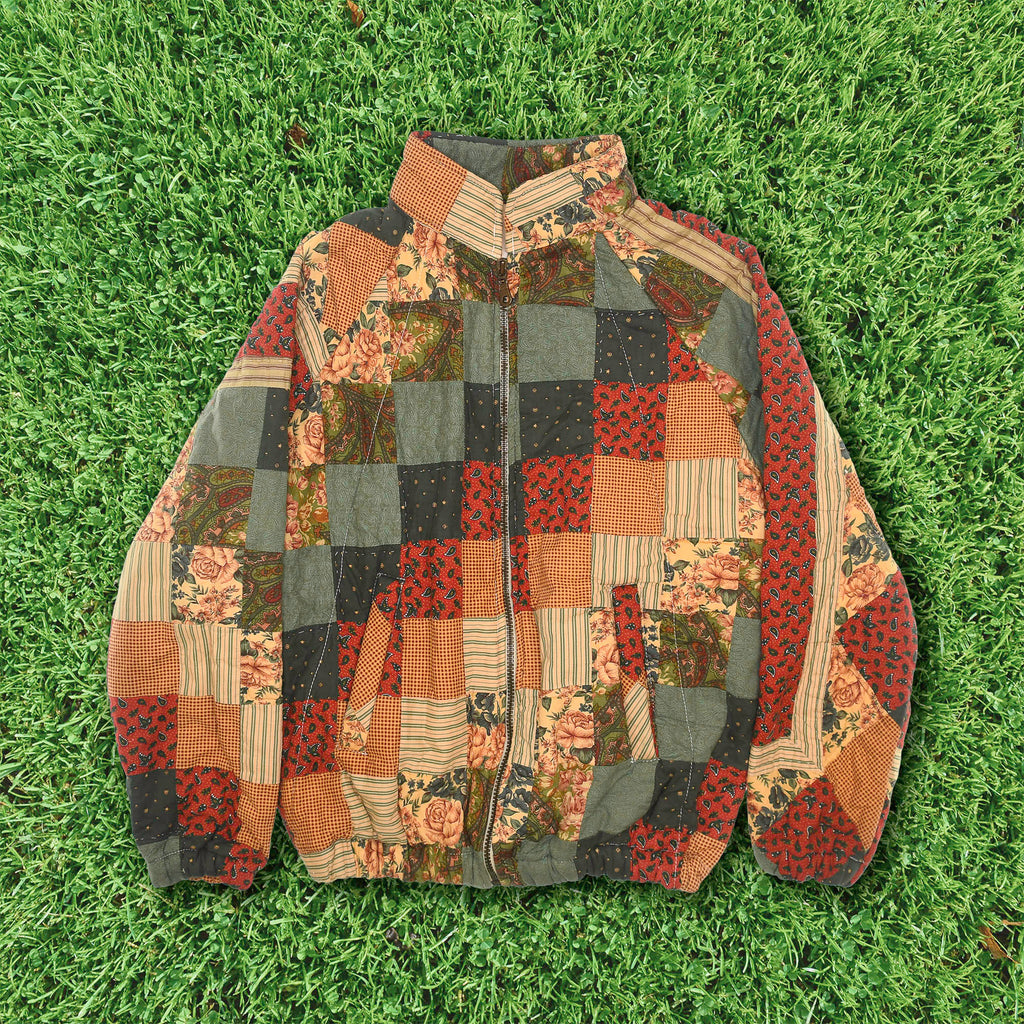 Patchwork Quilt Bomber Jacket