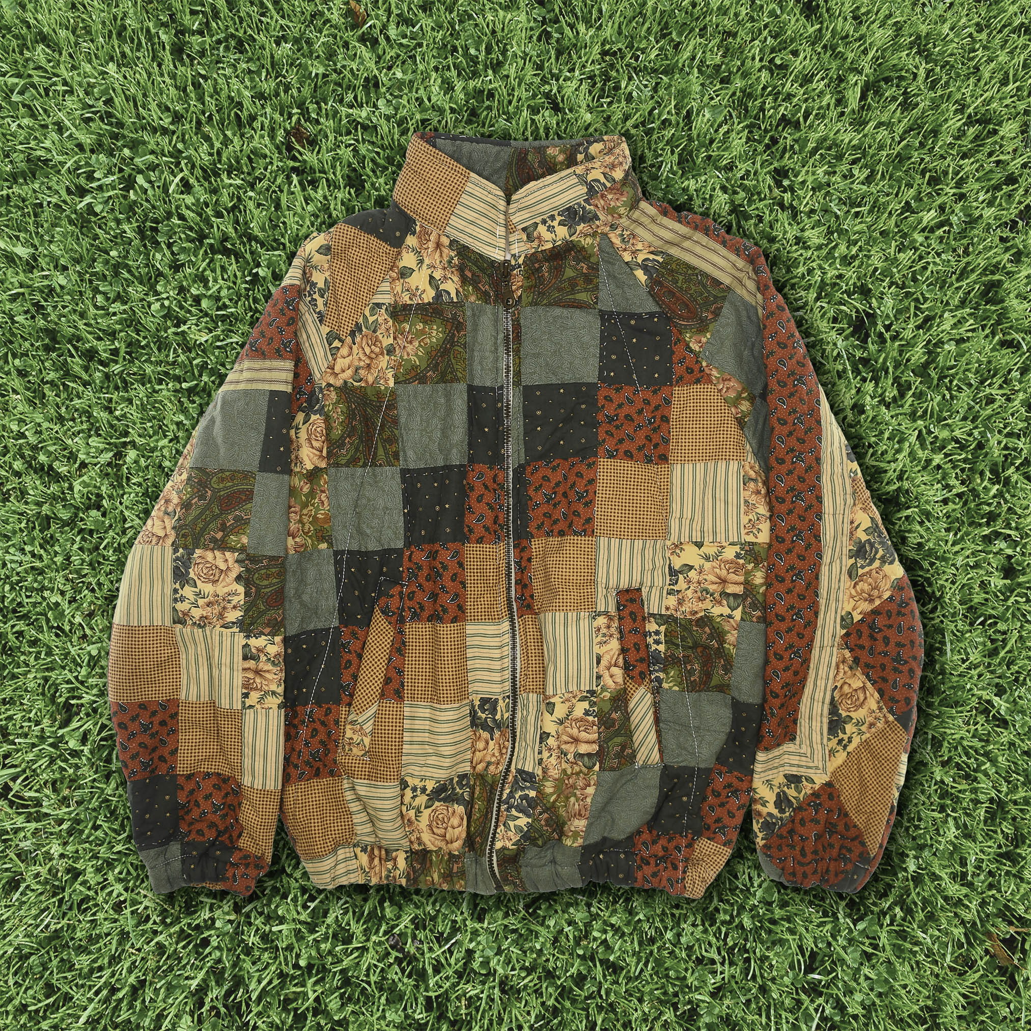 Patchwork Quilt Bomber Jacket