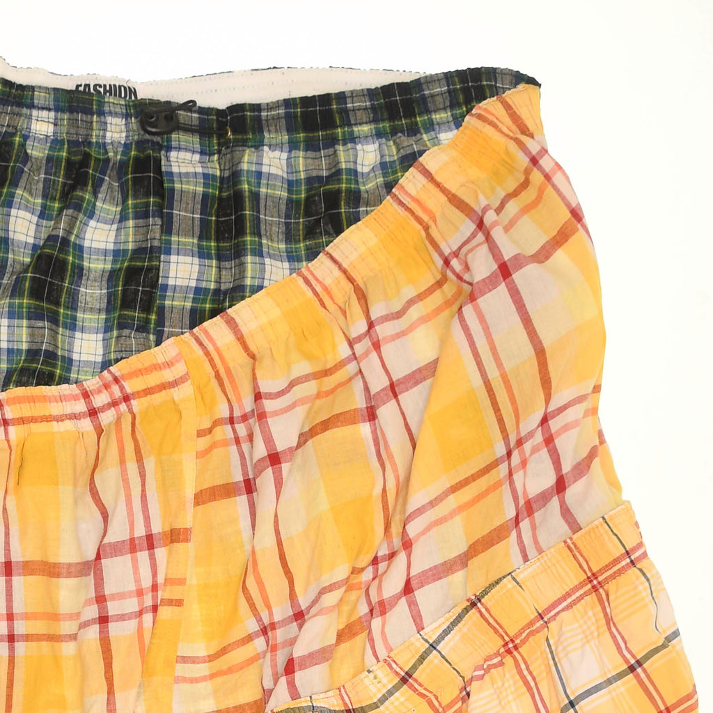 Yellow & Green Asymmetric Boxer Skirt