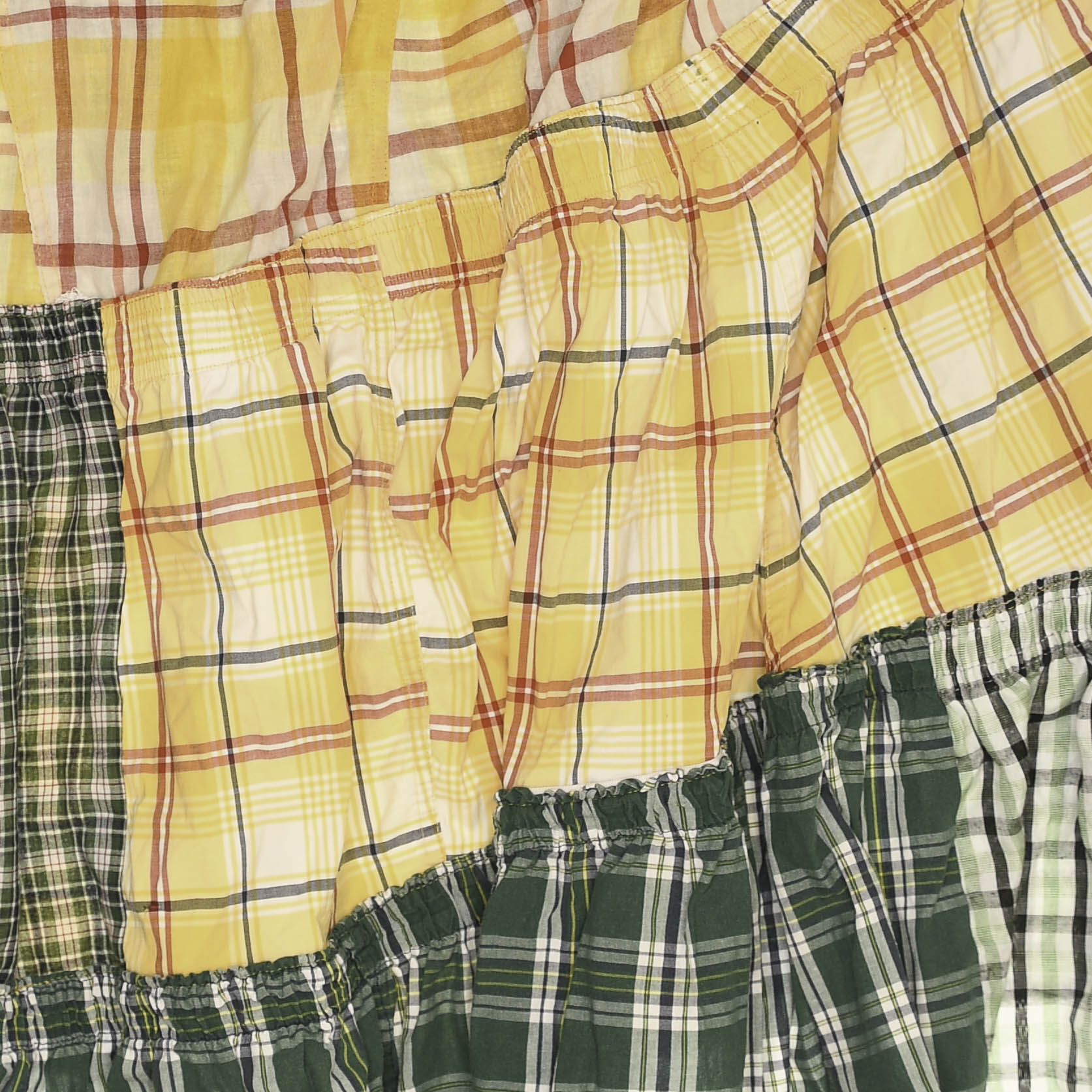 Yellow & Green Asymmetric Boxer Skirt