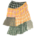 Yellow & Green Asymmetric Boxer Skirt Maxi