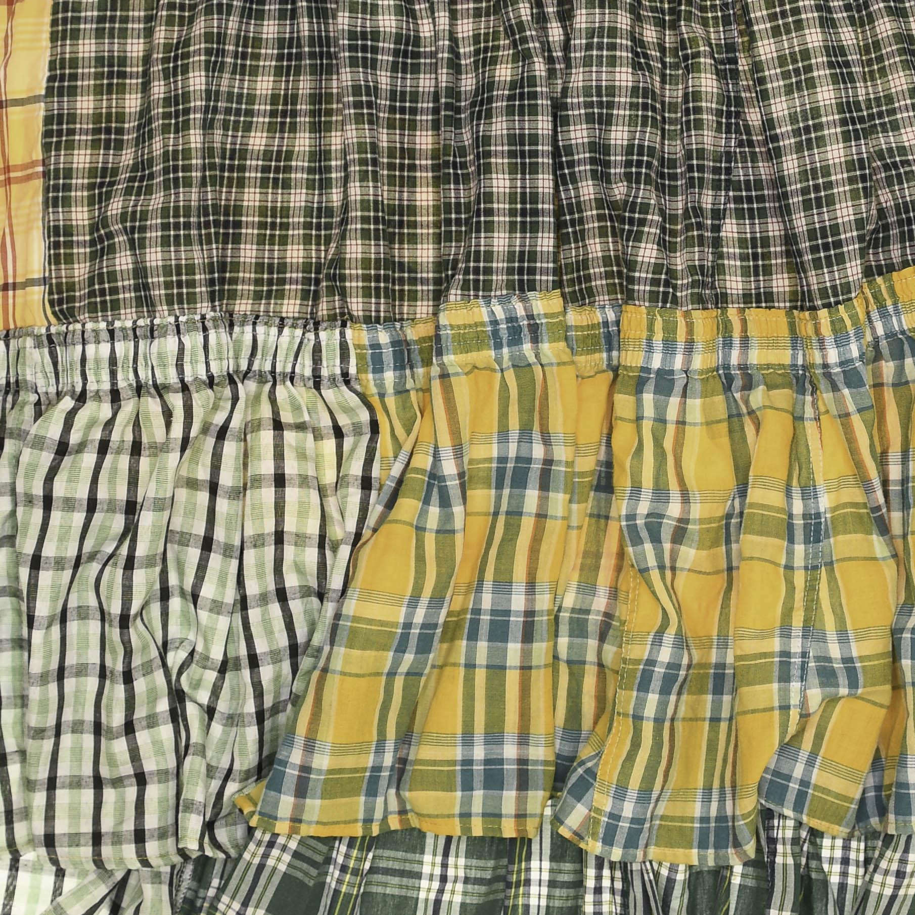 Yellow & Green Asymmetric Boxer Skirt