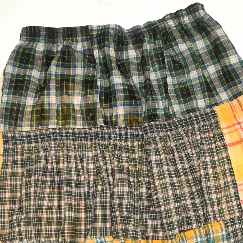Yellow & Green Asymmetric Boxer Skirt