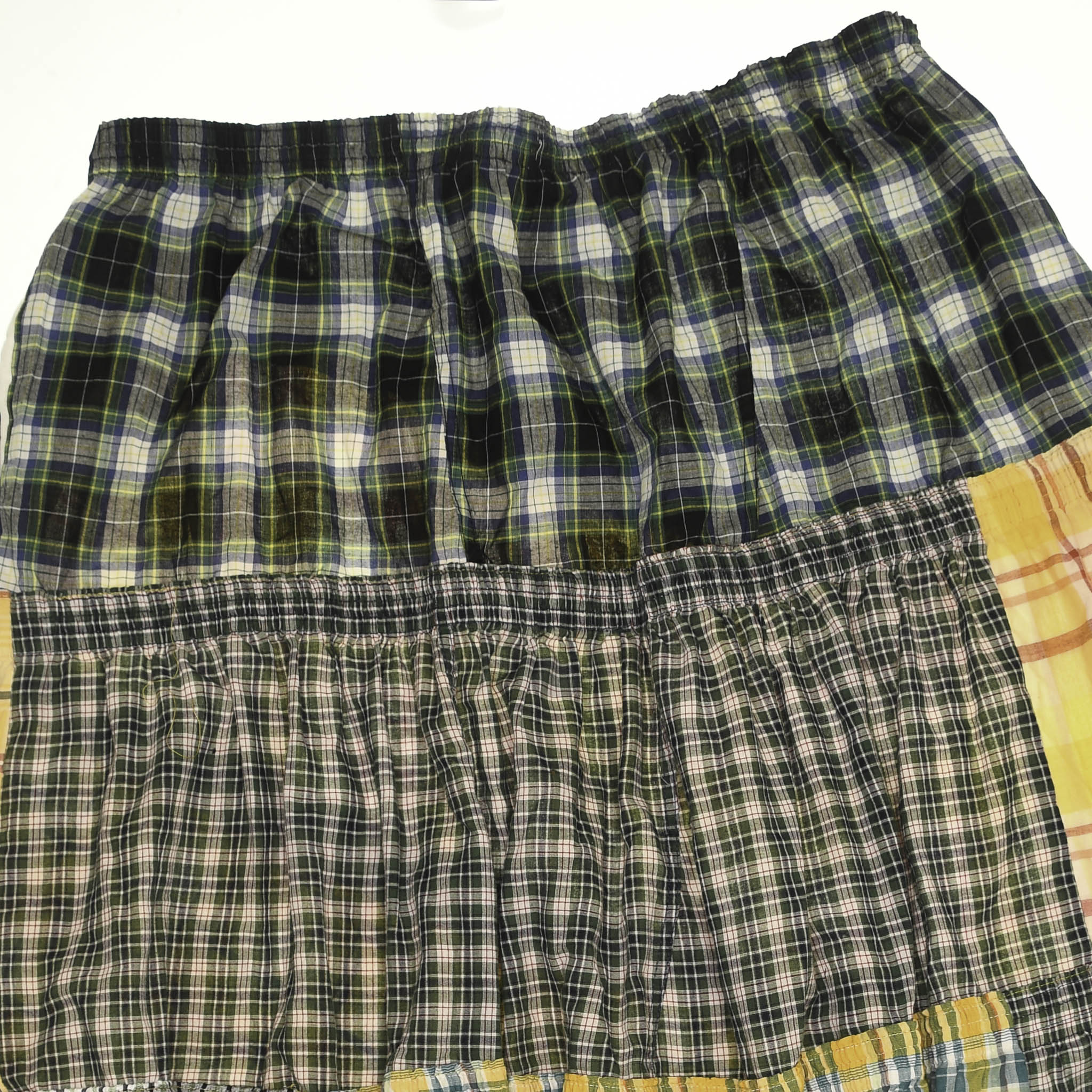 Yellow & Green Asymmetric Boxer Skirt